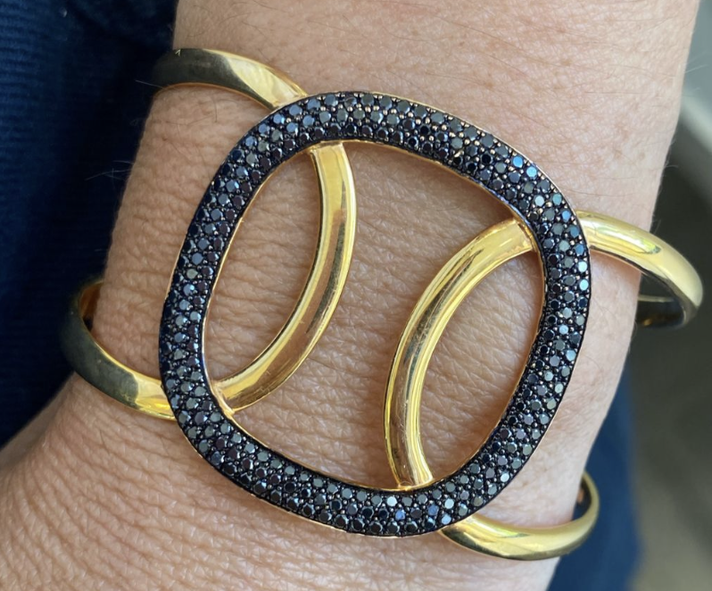 BLACK DIAMOND ROSE CUFF