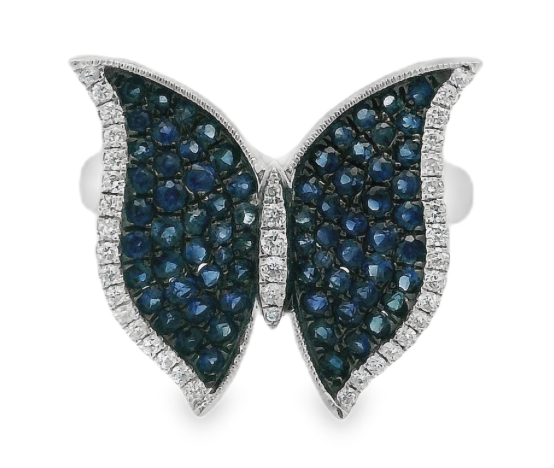 BLUE BUTTERFLY RING
