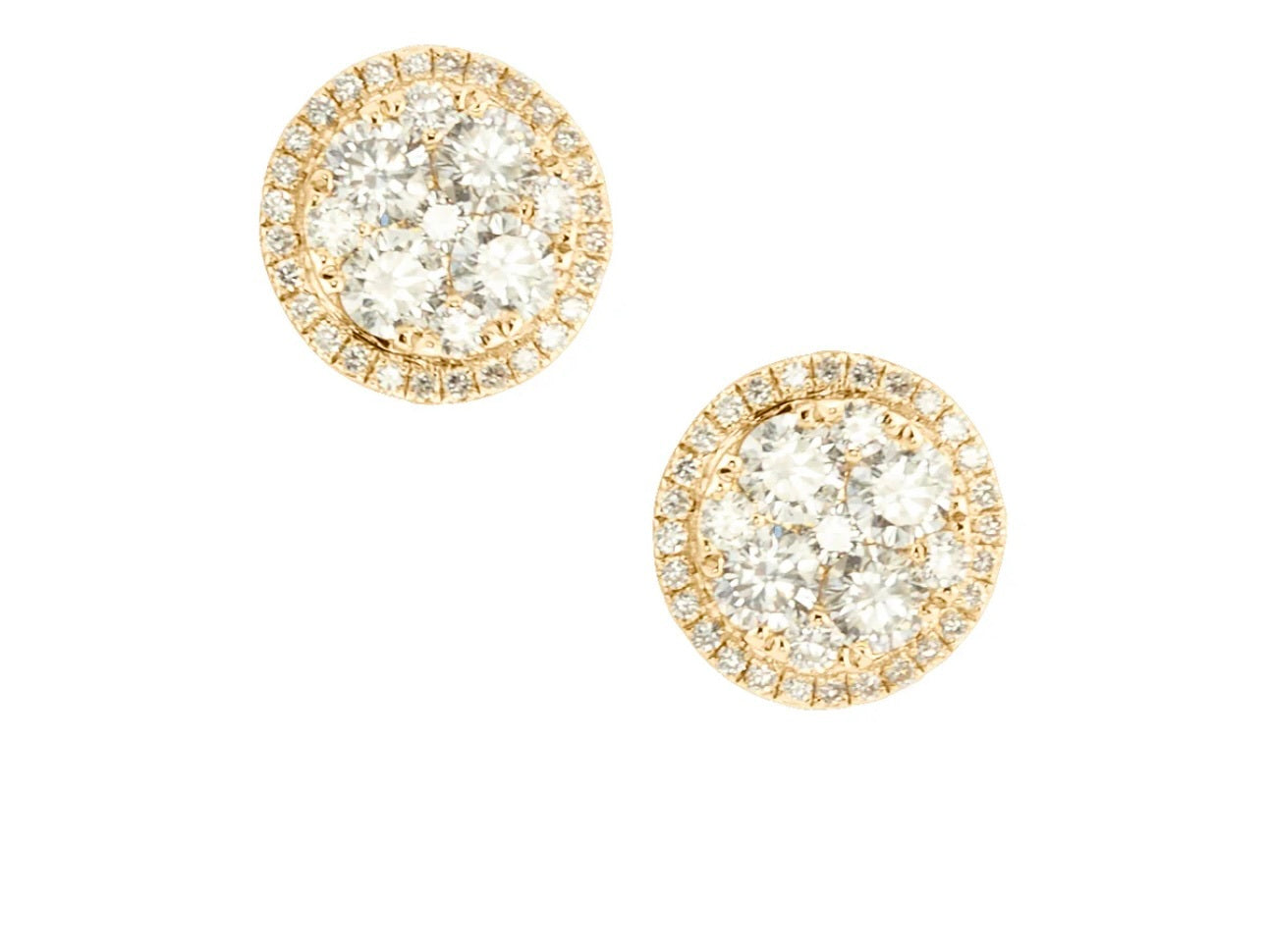 BOTONES DE BRILLANTES ORO AMARILLO