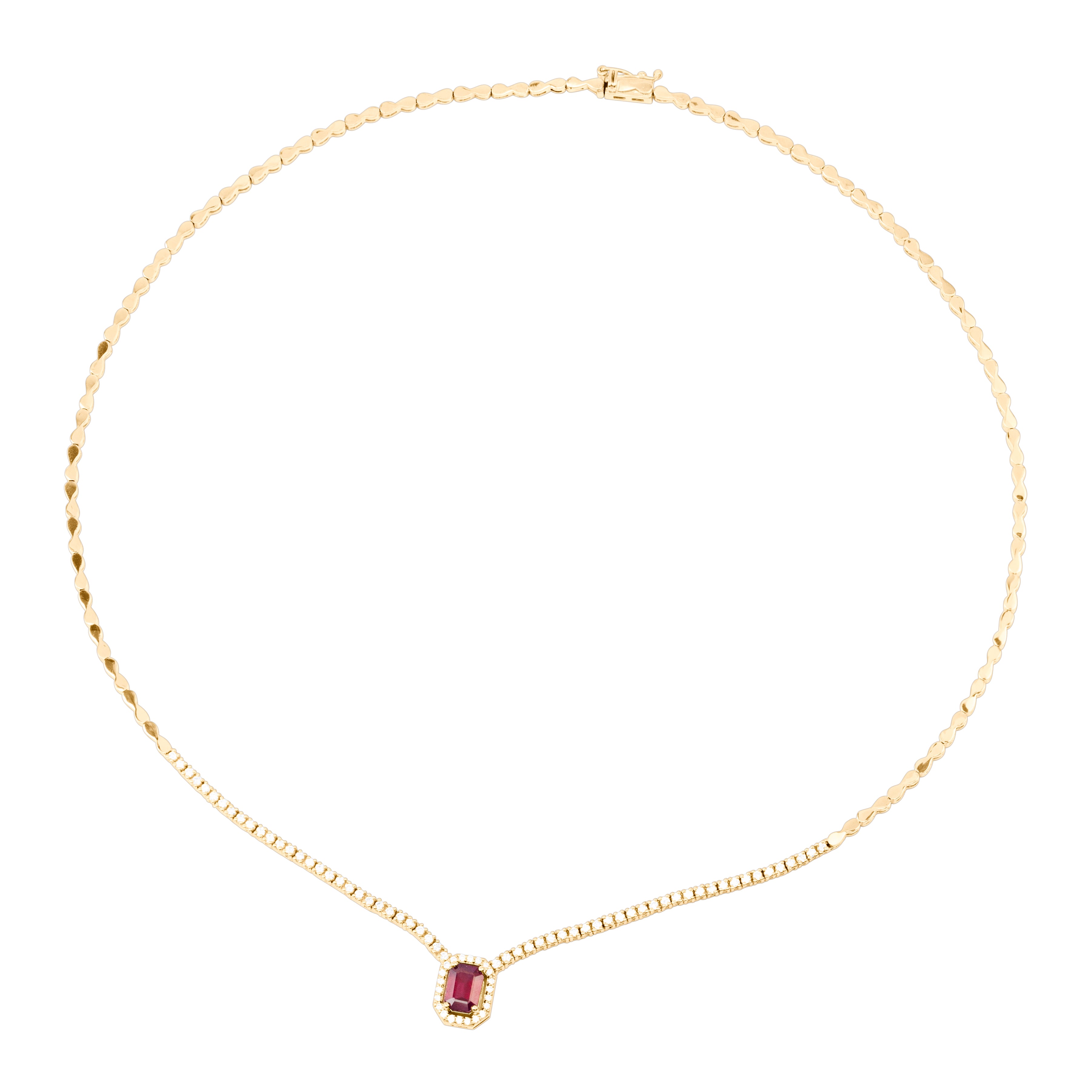 RUBY AND DIAMONDS NECKLACE