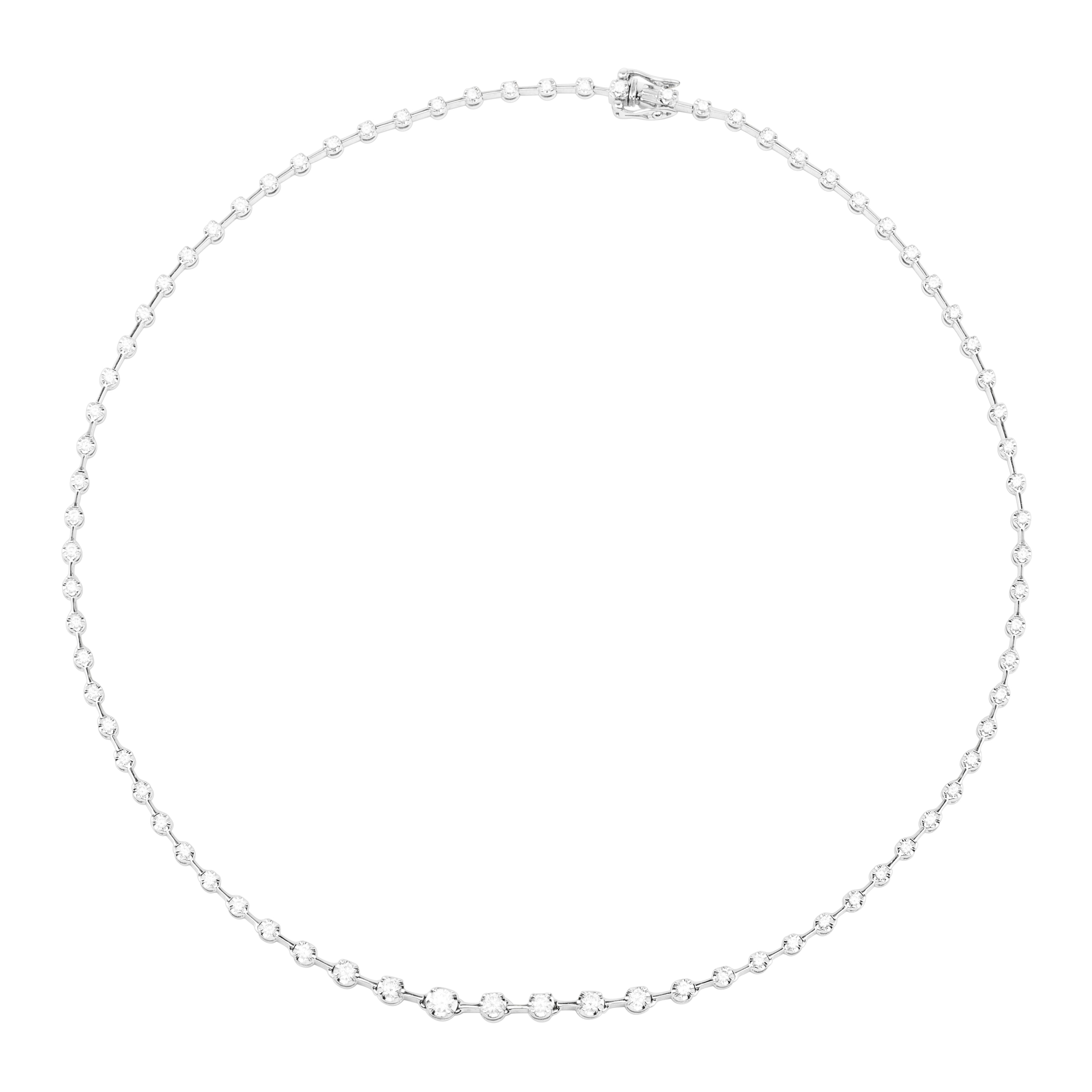 BEZEL SET ROUND DIAMOND NECKLACE