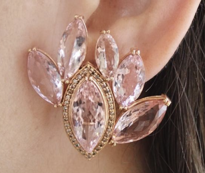 CHAMPAGNE DIAMOND MORGANITE DROPS