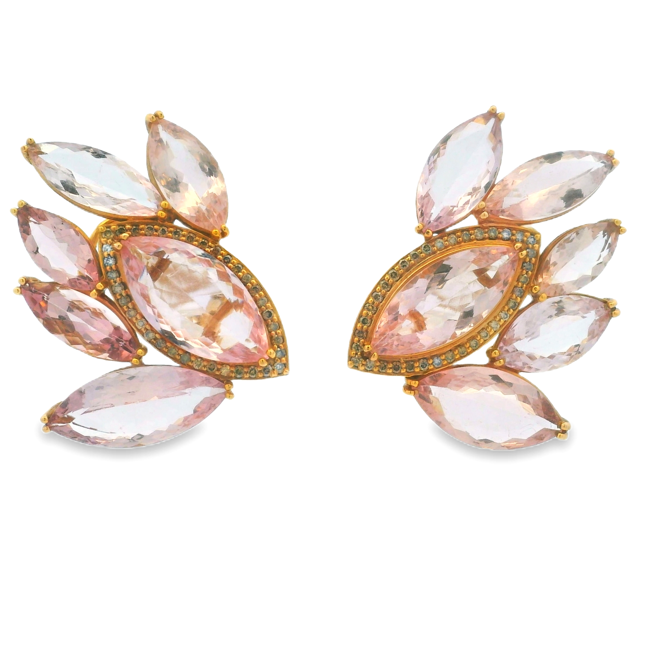 CHAMPAGNE DIAMOND MORGANITE DROPS