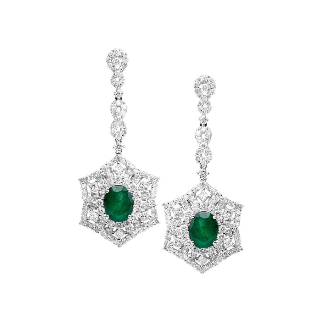 EMERALD SERENADE LONG EARRINGS