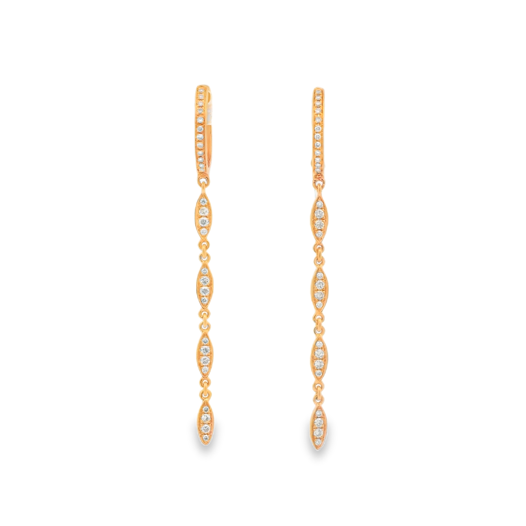 DIAMOND LINE DROP EARRINGS