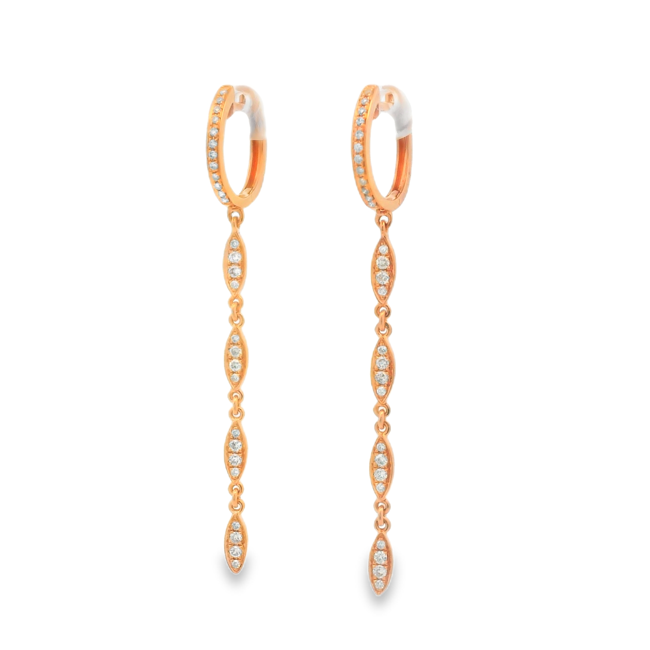 DIAMOND LINE DROP EARRINGS