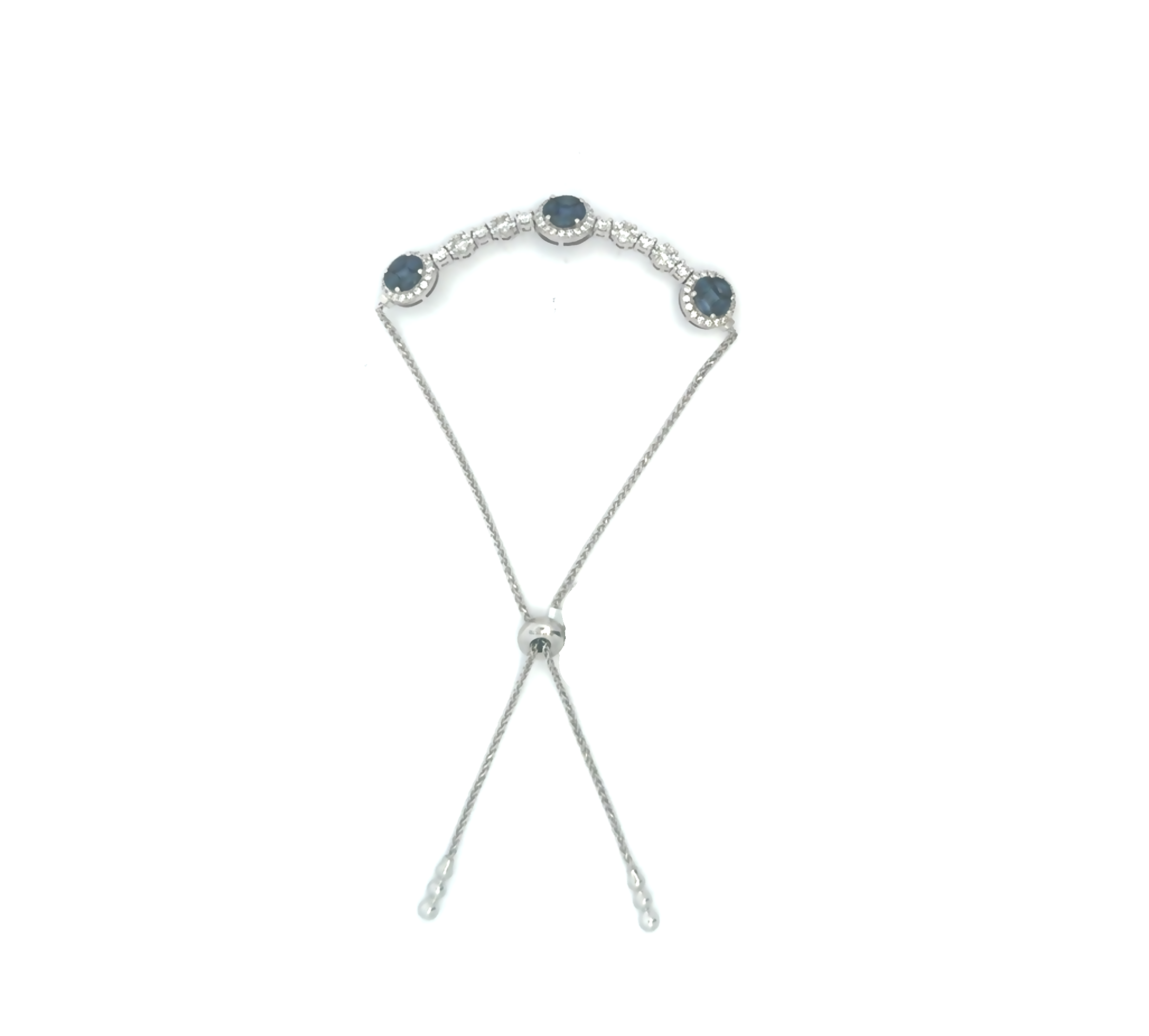 DIAMOND SAPPHIRE HALO CIRCLE BRACELET