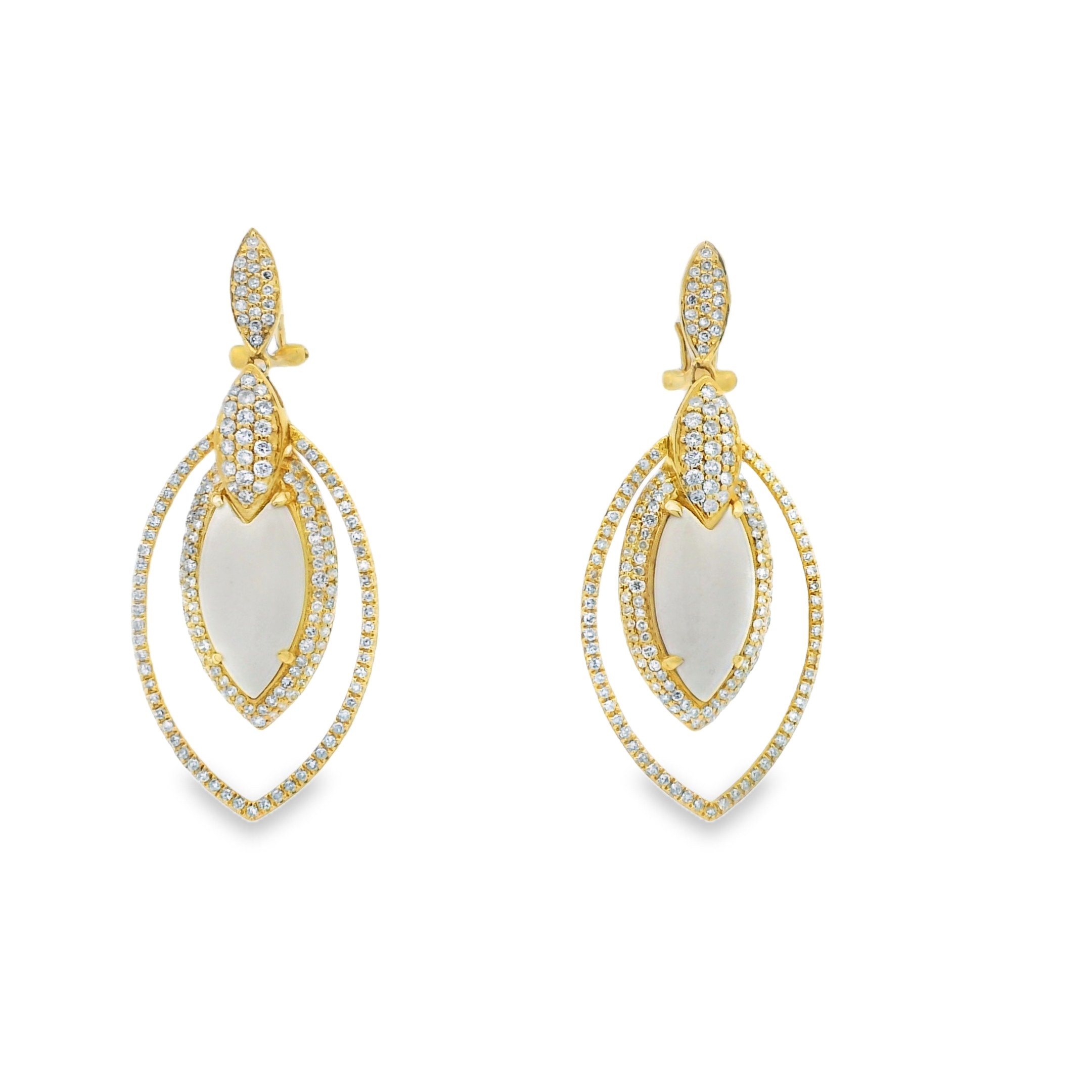 DIAMOND WHITE AGATE DAGGER DROPS