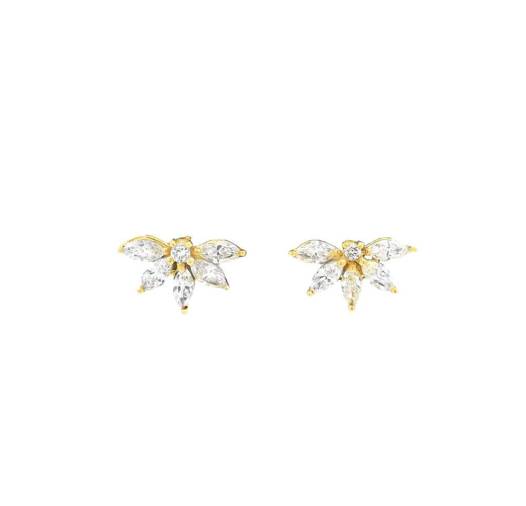 FLORAL SPARK DIAMOND EARRINGS