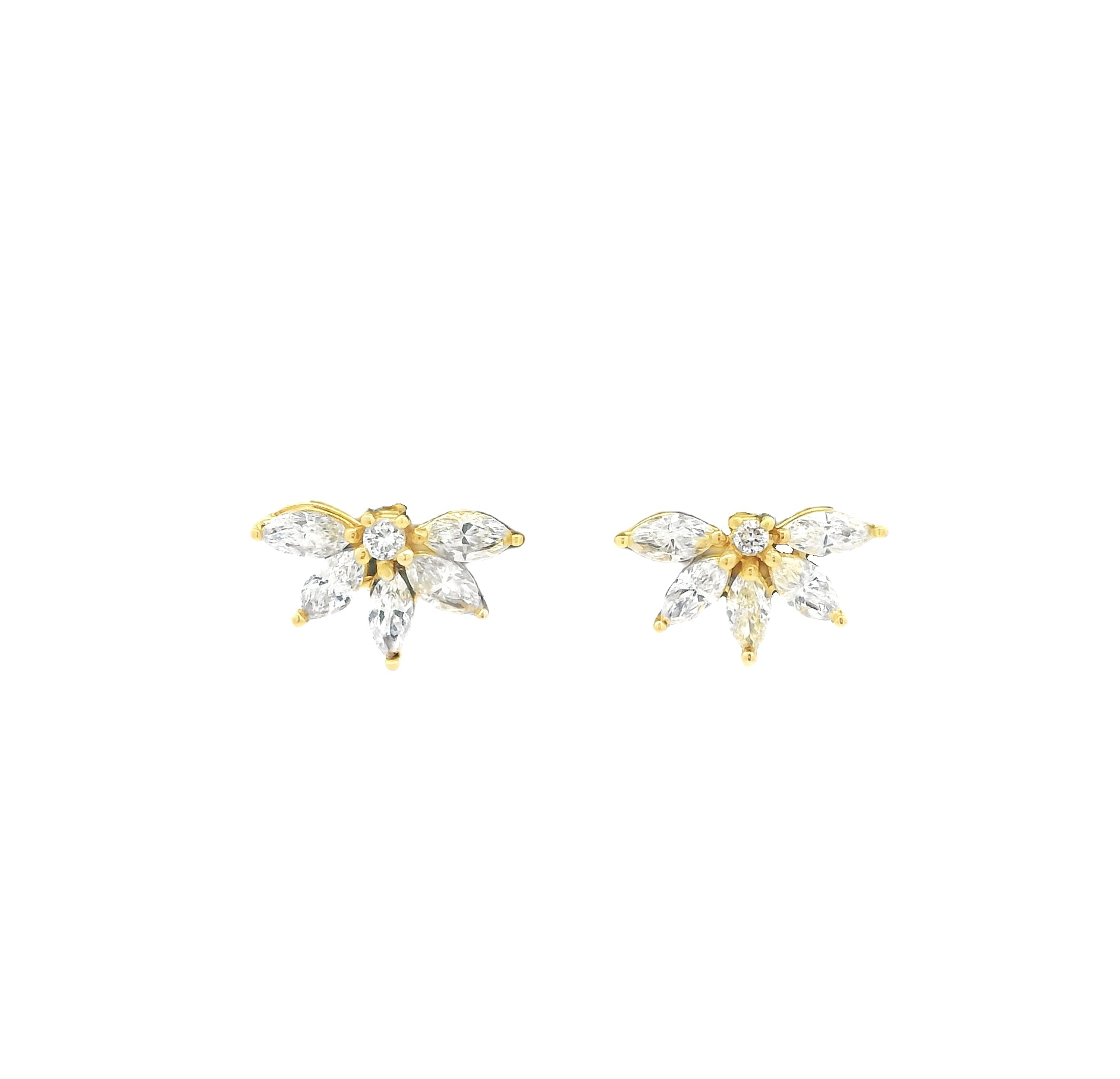 FLORAL SPARK DIAMOND EARRINGS
