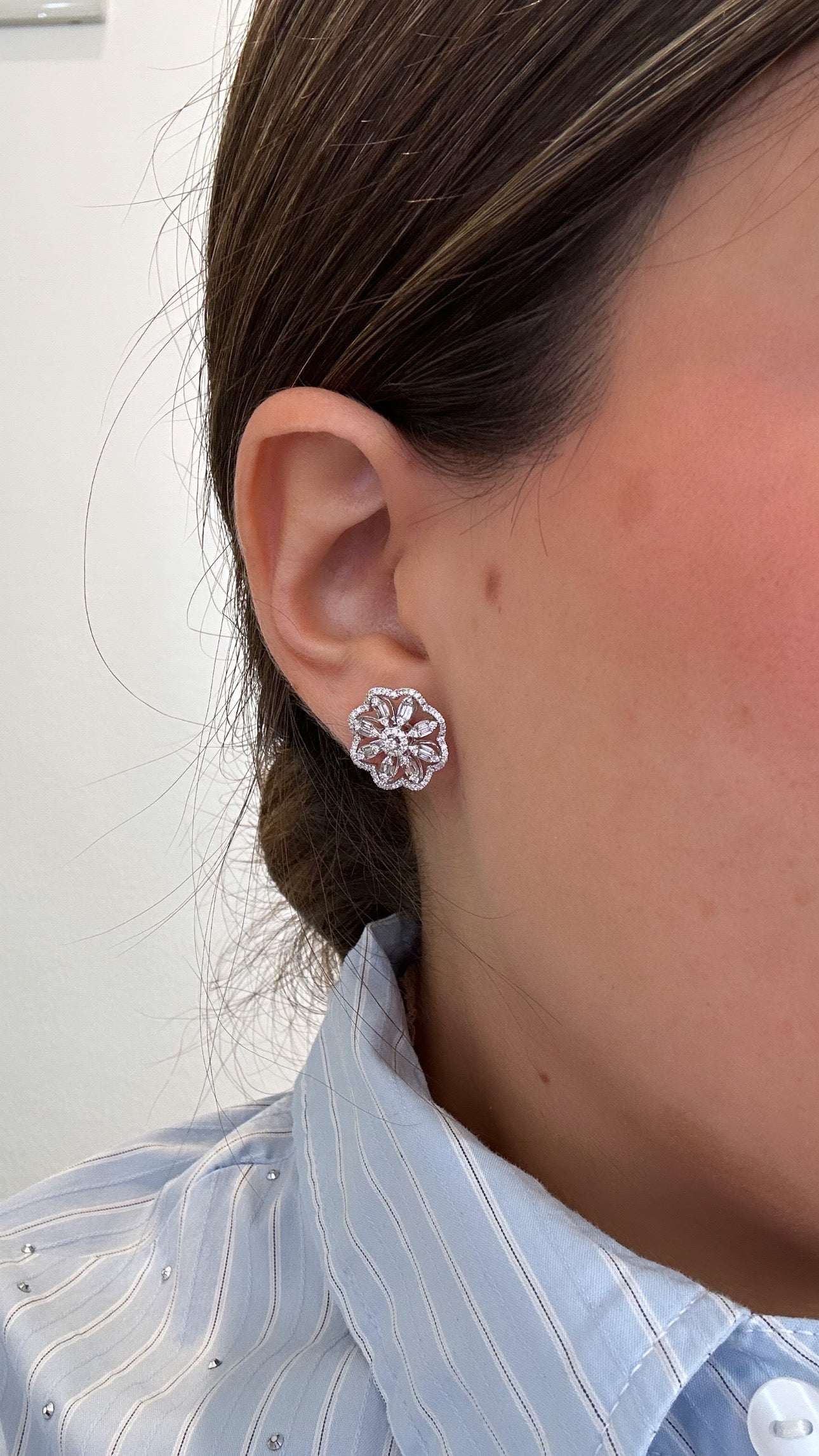 FLOWER DIAMOND EARRINGS