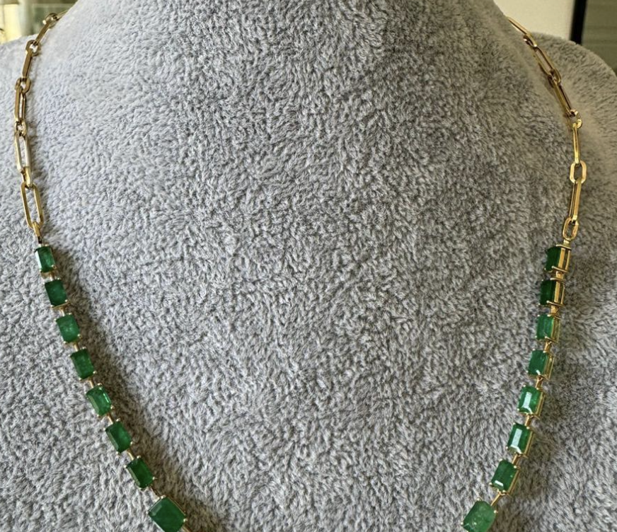 EMERALD CHAIN NECKLACE