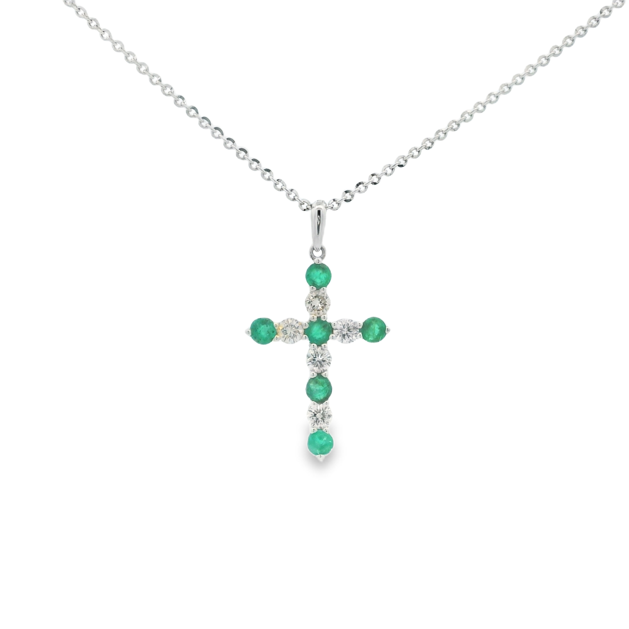 EMERALD CROSS NECKLACE