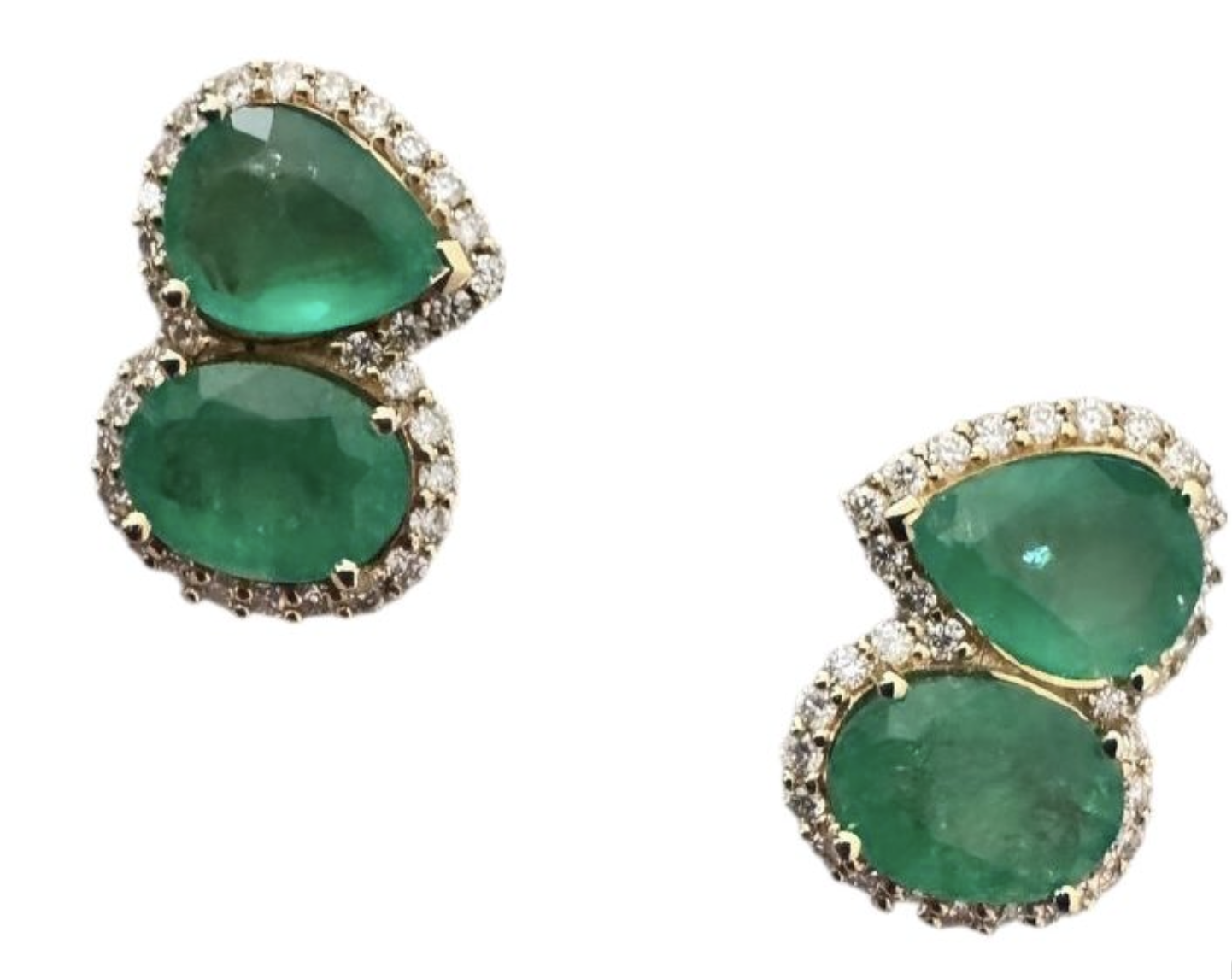 EMERALD DUO STUDS
