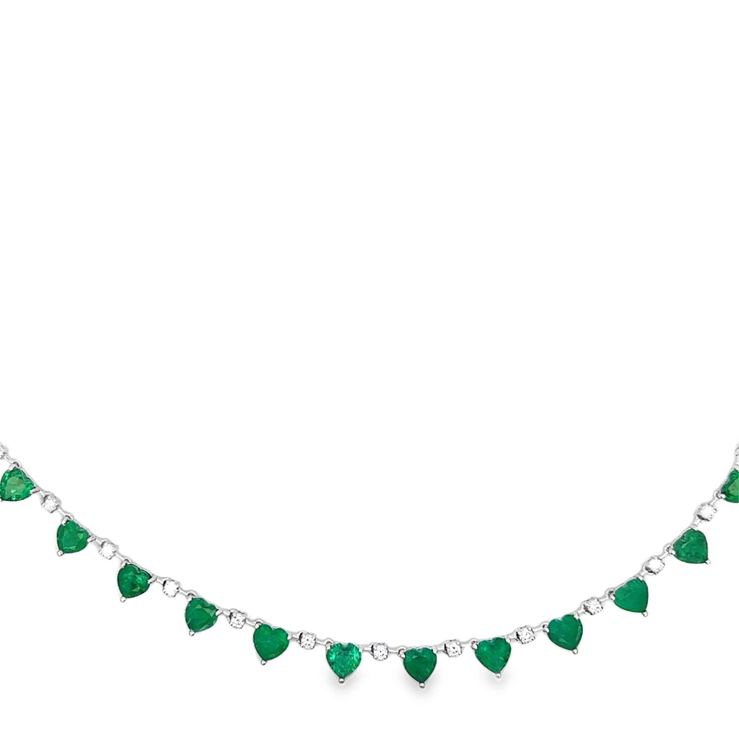 EMERALD HERATS CHAIN NECKLACE