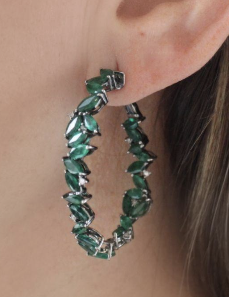 EMERALD HOOPS MARQUISE
