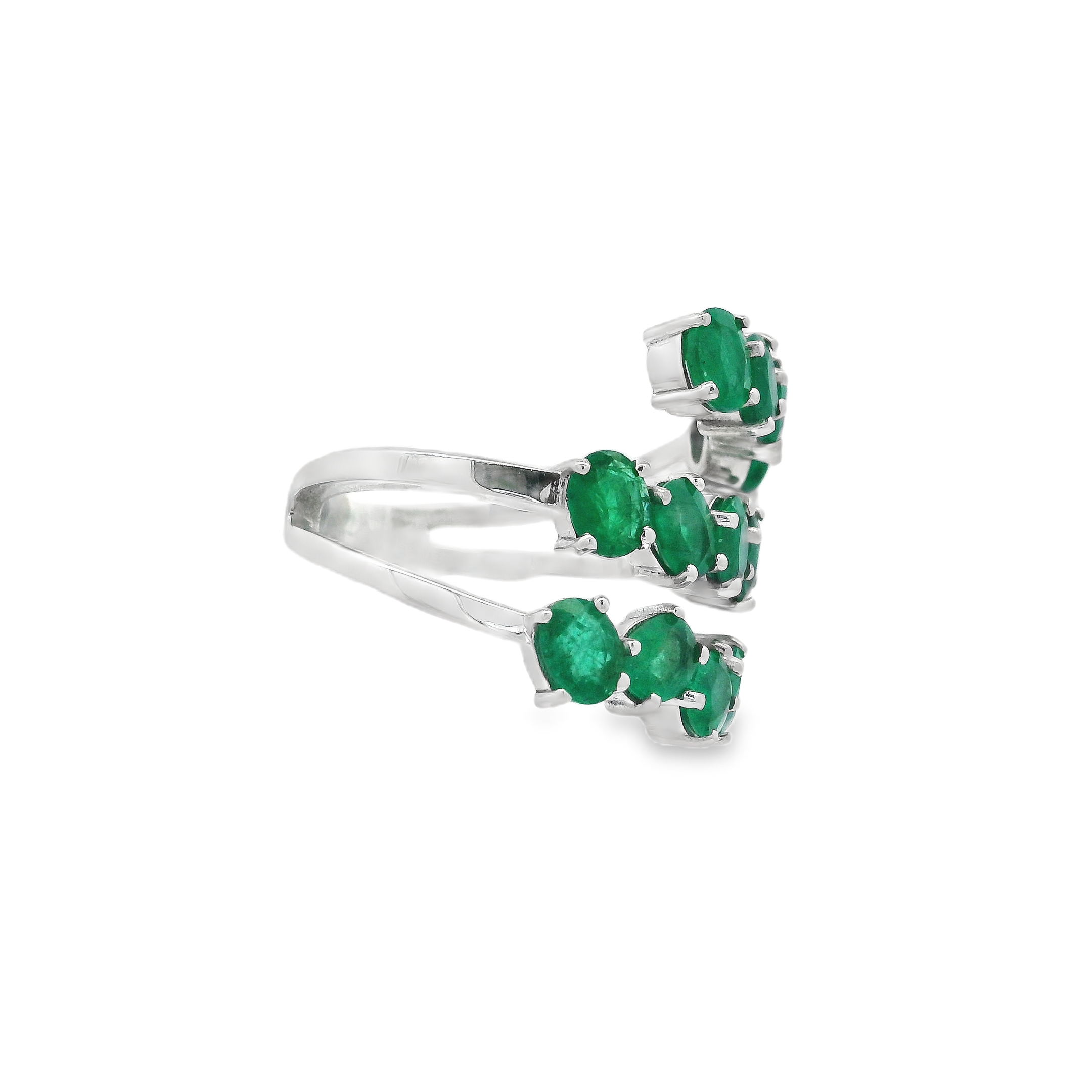 EMERALD SPIRAL RING