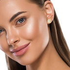 GRID GLEAM DIAMOND EARRINGS