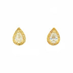 YELLOW DIAMOND DROP STUDS