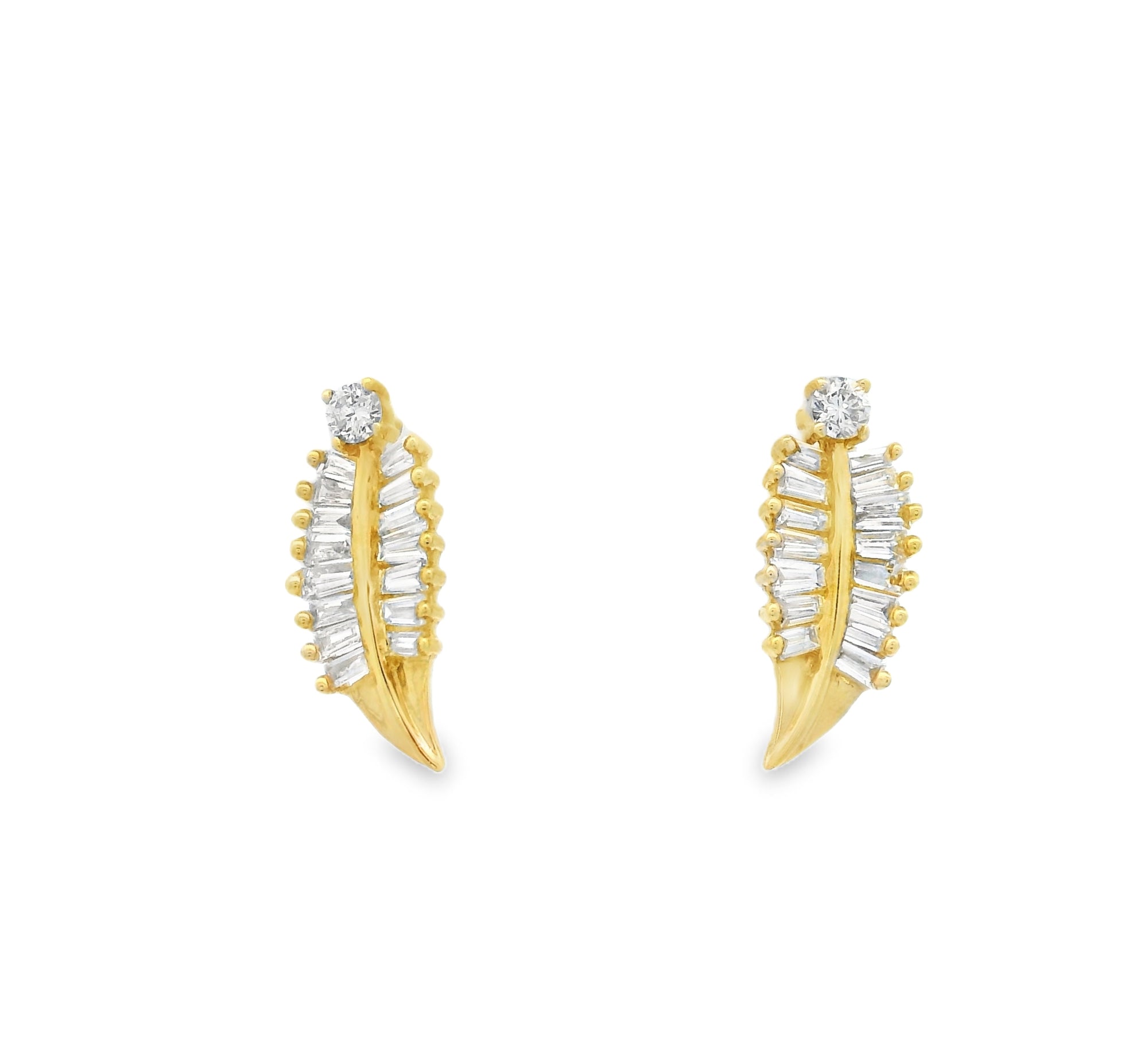 LEAF DIAMOND EARRINGS
