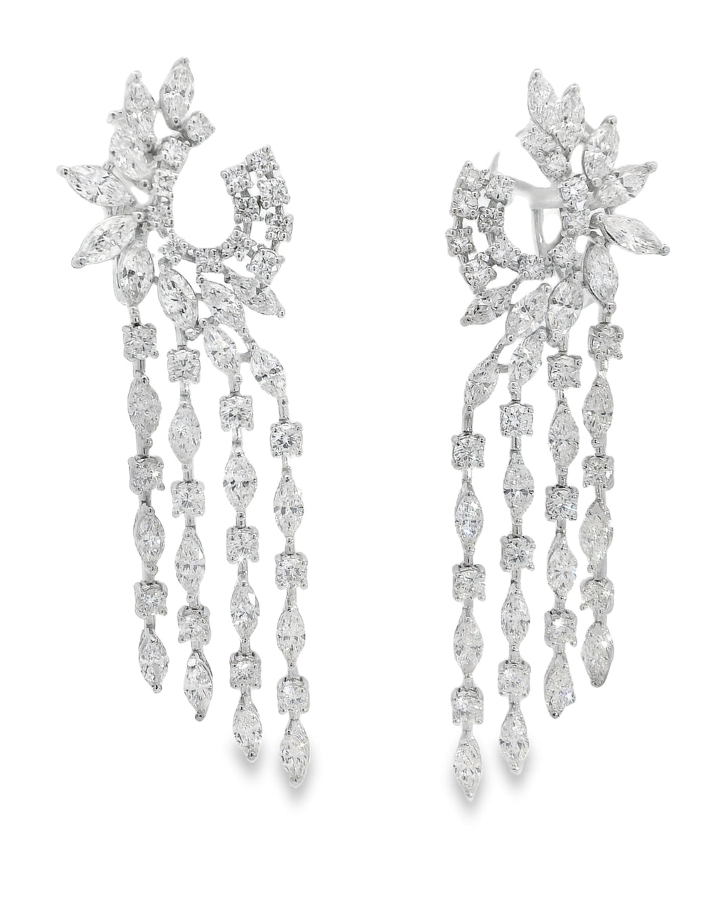 RAINDROP RADIANCE  DIAMOND DANGLE EARRINGS