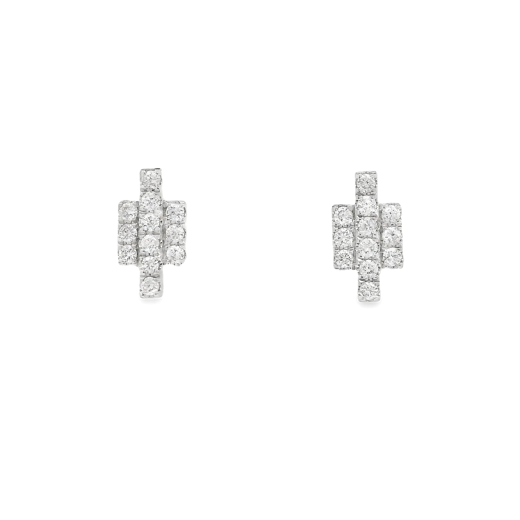 TRIAD DIAMOND STUD EARRINGS