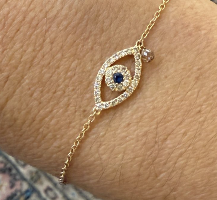 EVIL EYE LARGE BROWN DIAMONDS