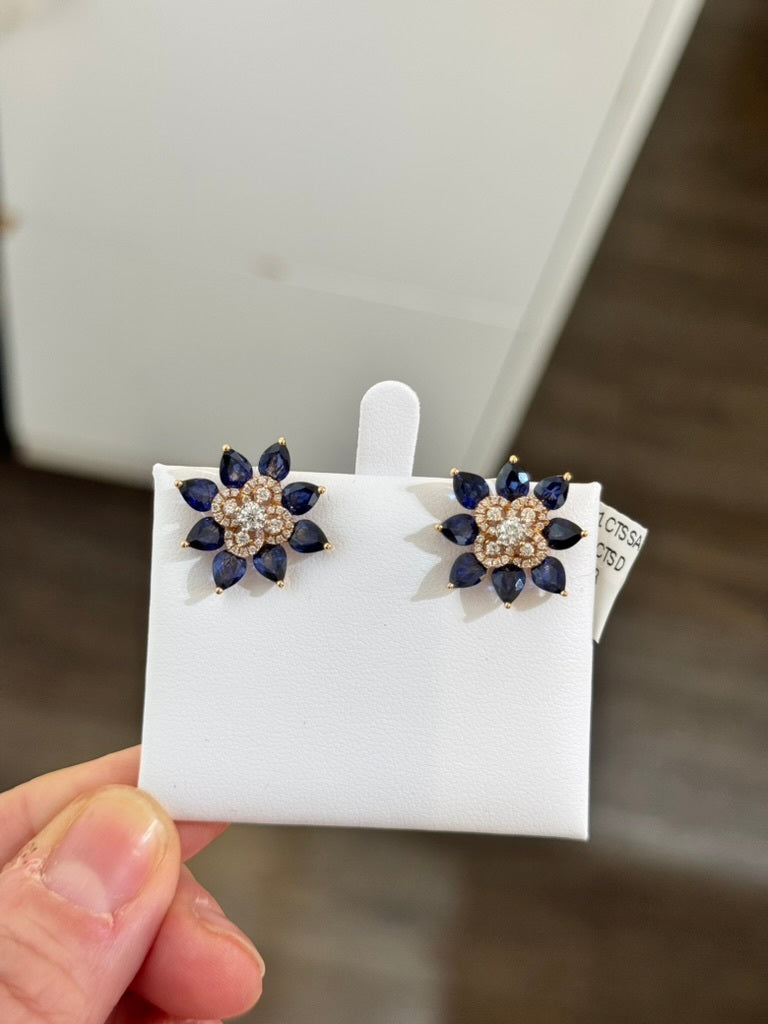 FLORES DE ZAFIROS ROSE GOLD