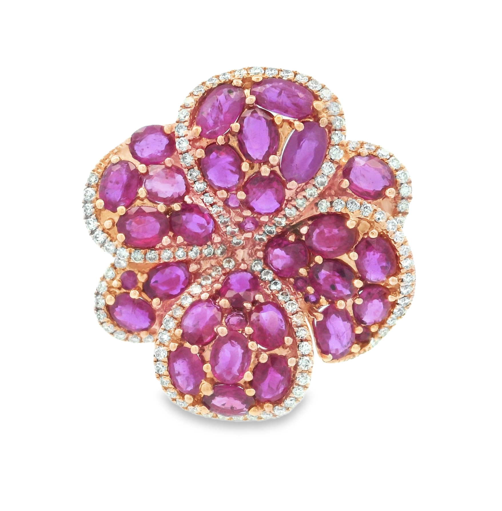 FLOWER RUBY RING