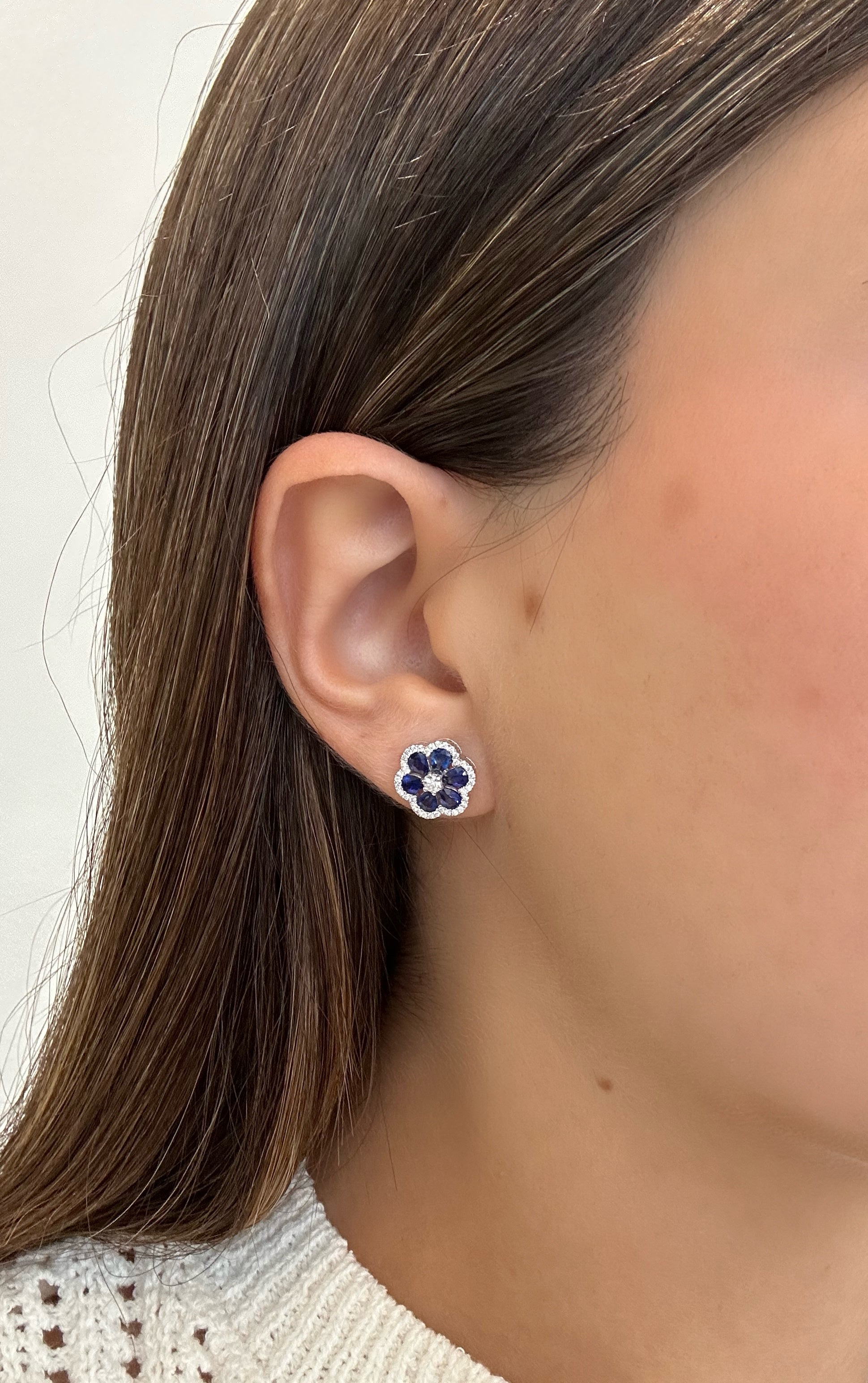 FLOWER SAPPHIRE EARRINGS