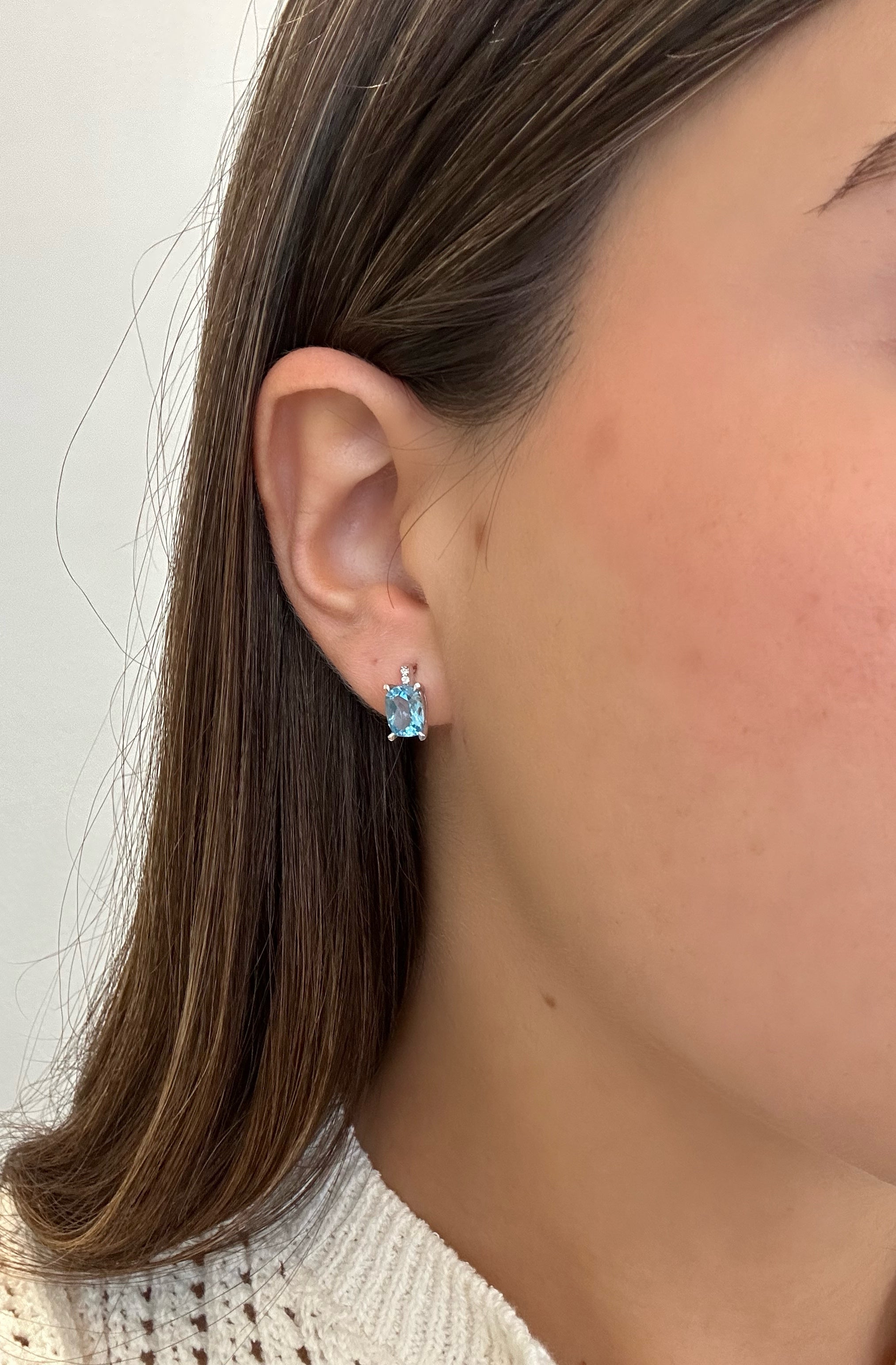 BLUE TOPAZ STUDS