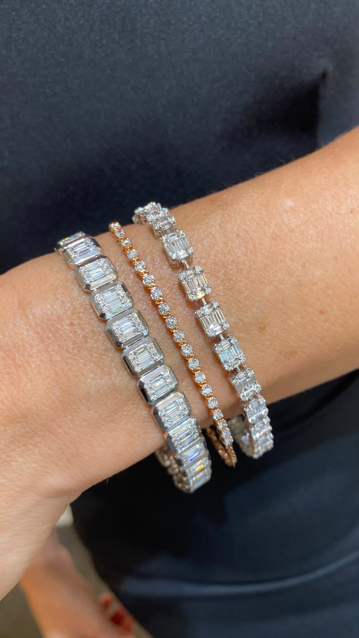 BAGUETTE RECTANGULAR LINK BRACELET
