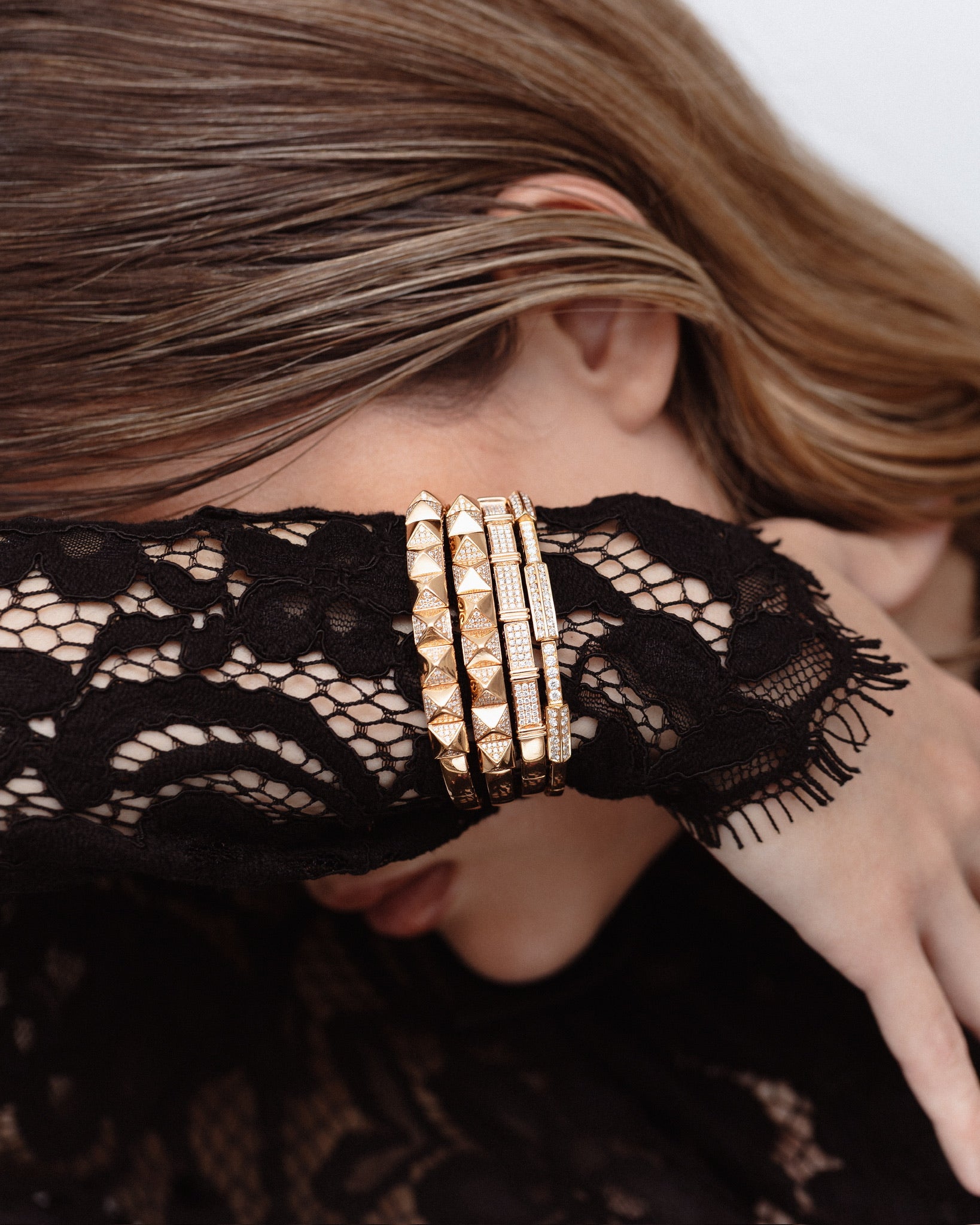 SPIKES CUFF GRANDE ROSE GOLD