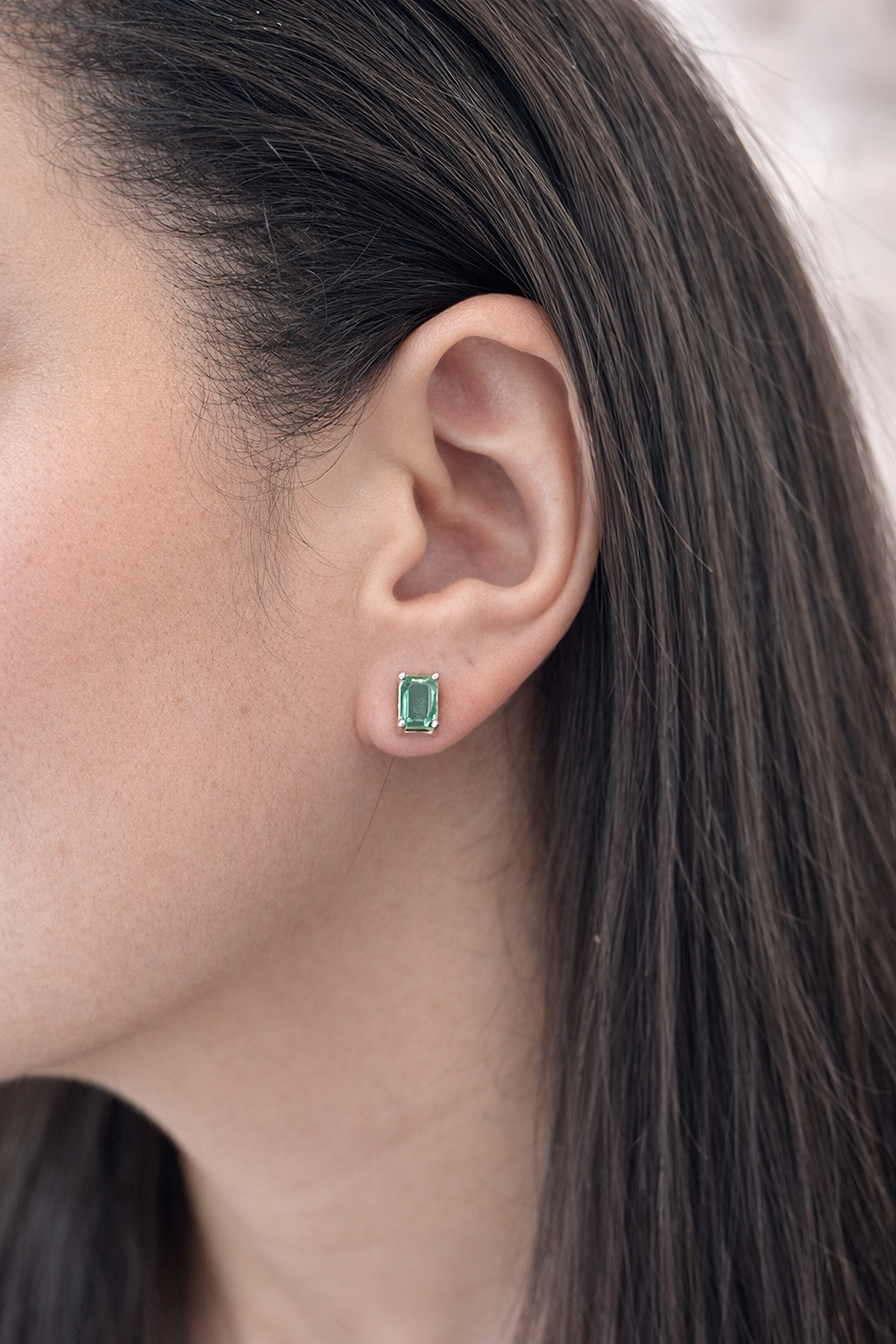 COLOMBIAN EMERALD STUDS