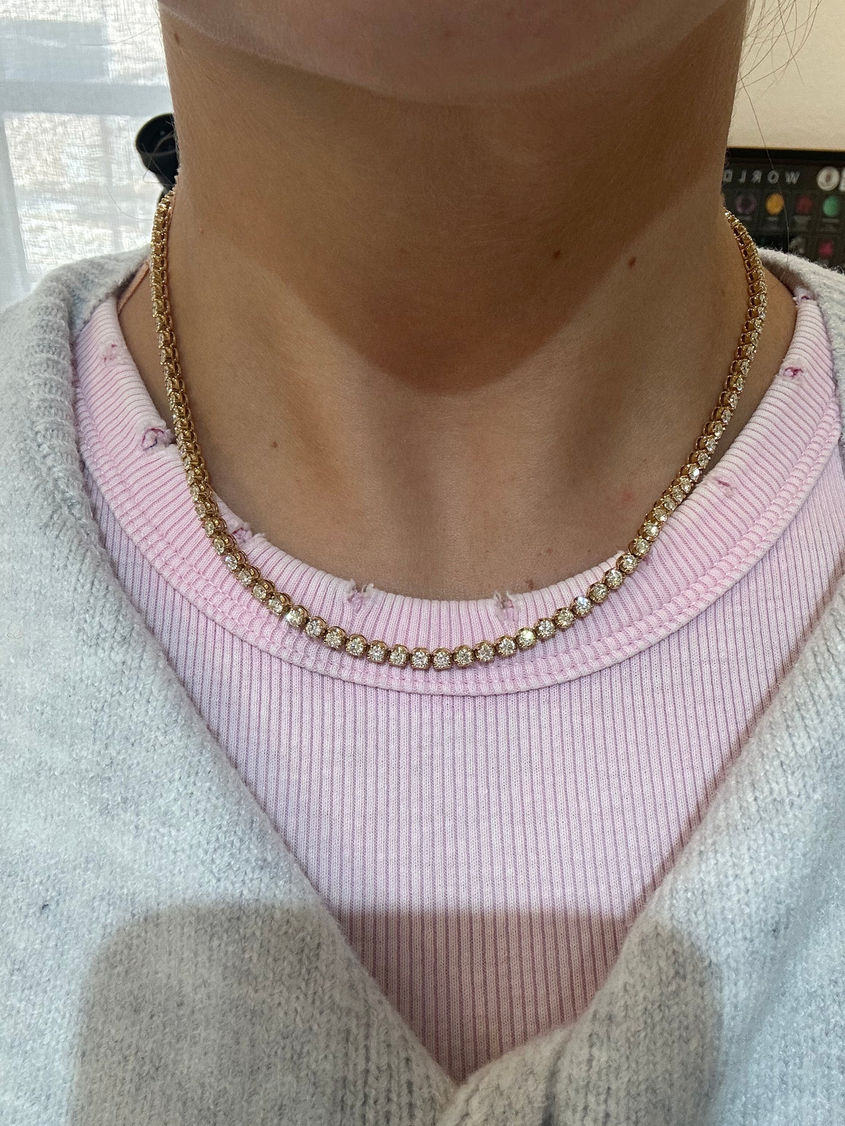 YELLOW DIAMONDS TENNIS NECKLACE