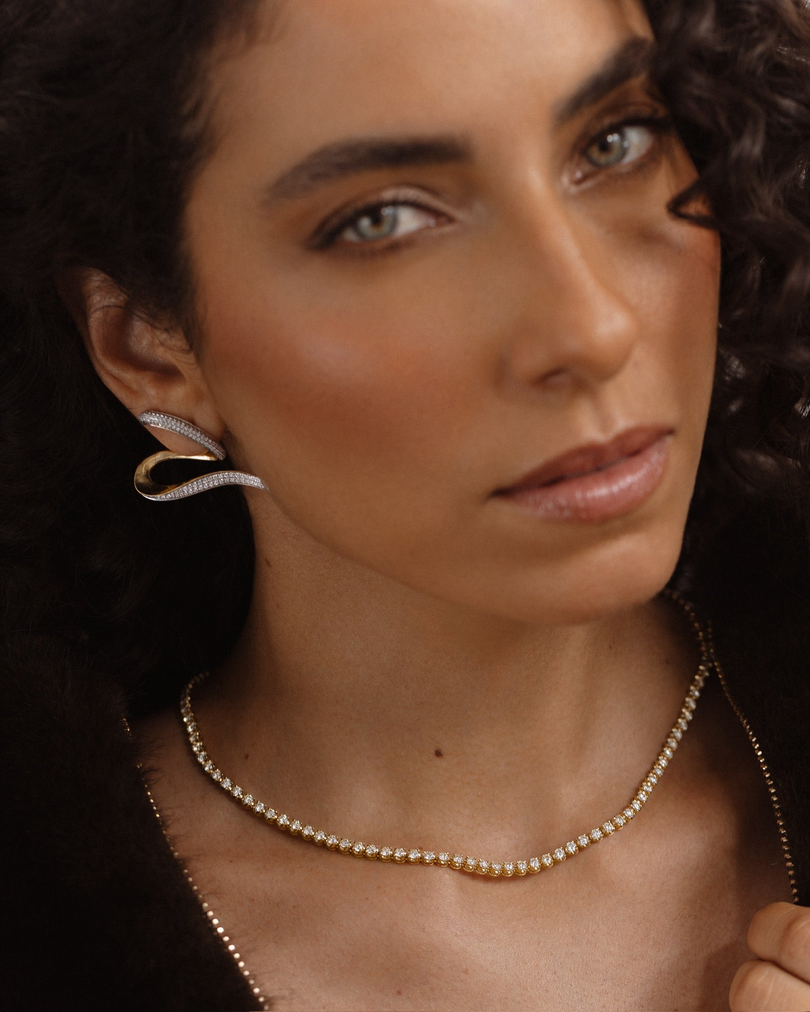 ROSE FULL TENNIS NECKLACE