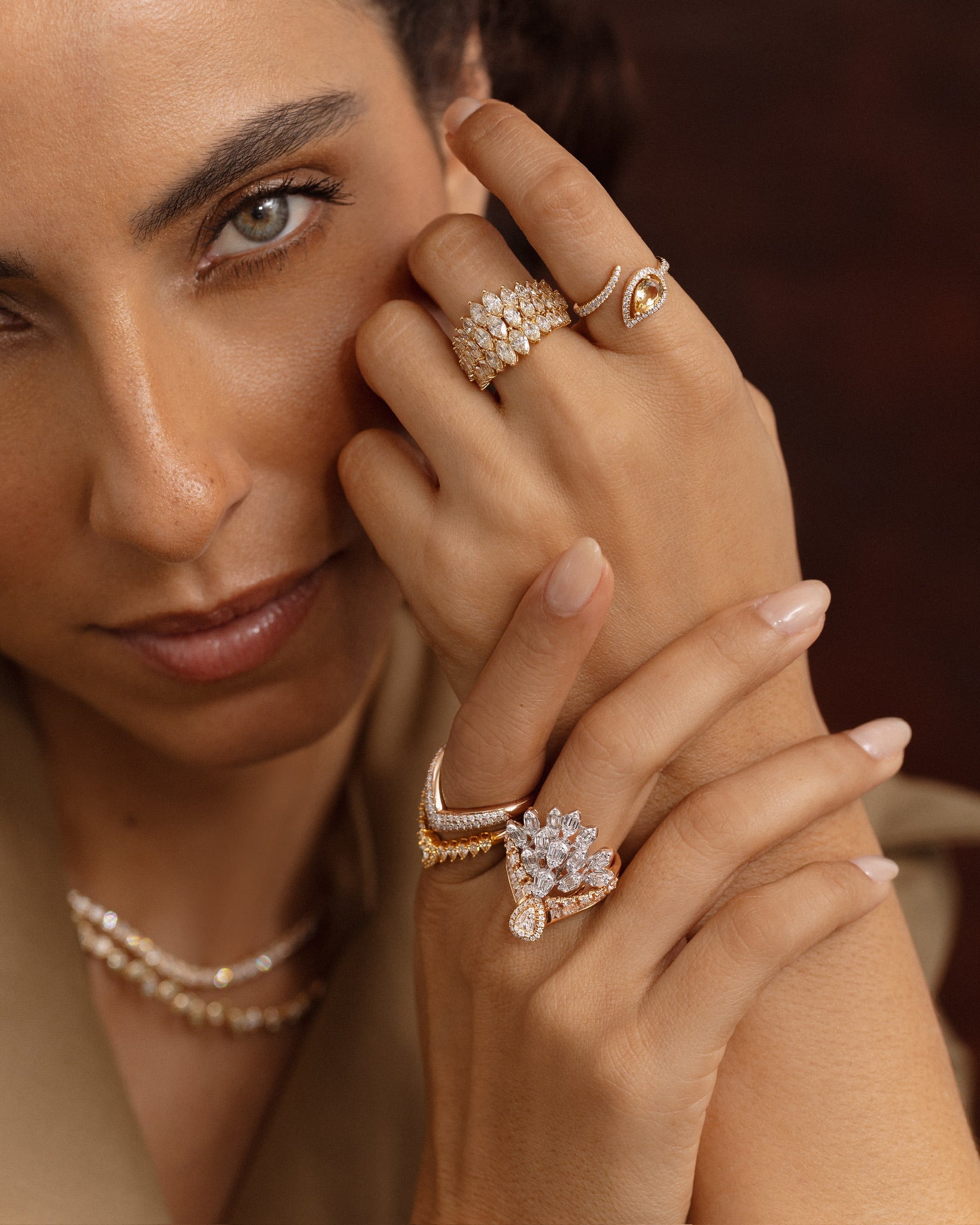 MORGANITE LEAVE RING