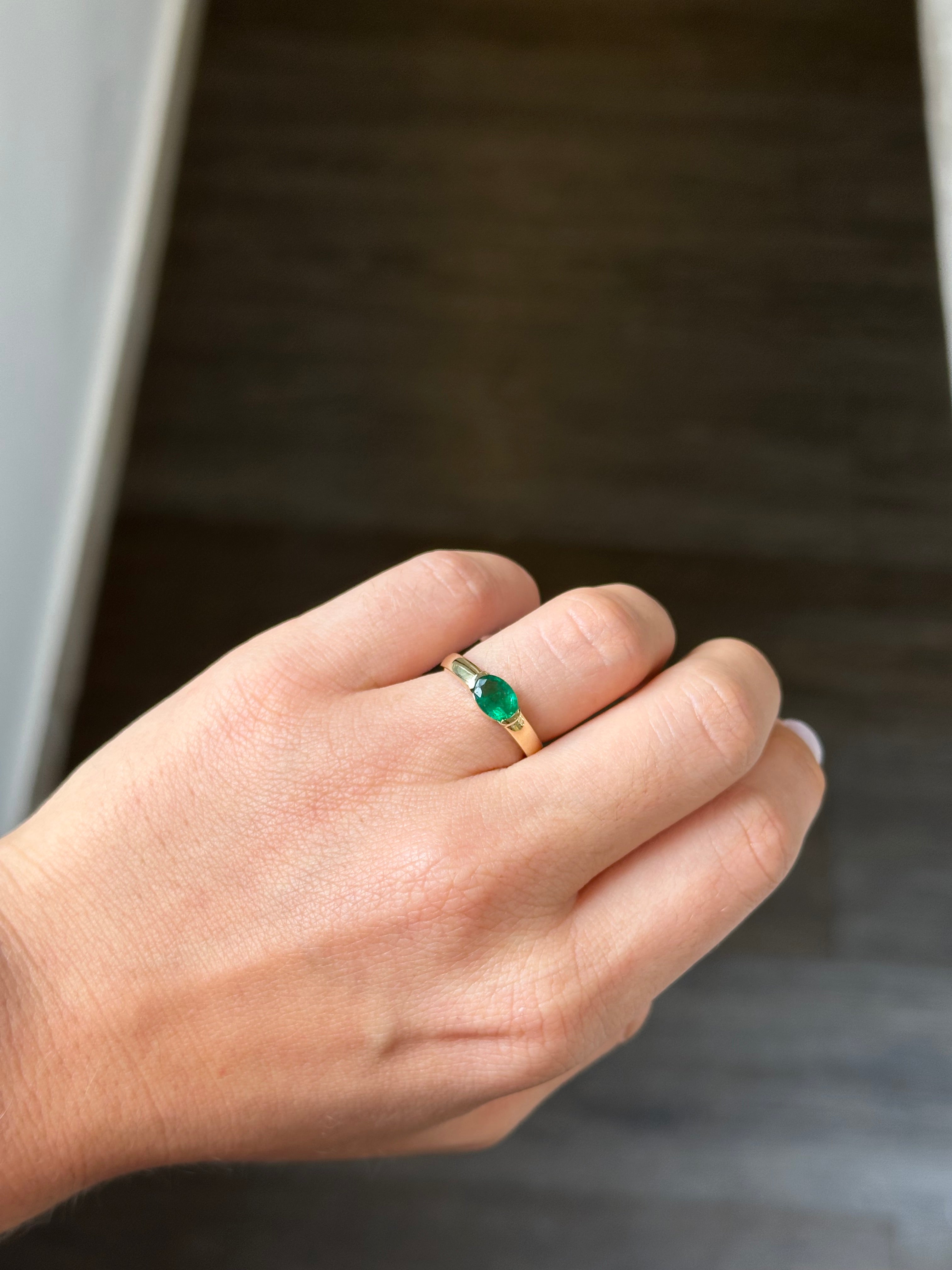 SOLITAIRE EMERALD RING