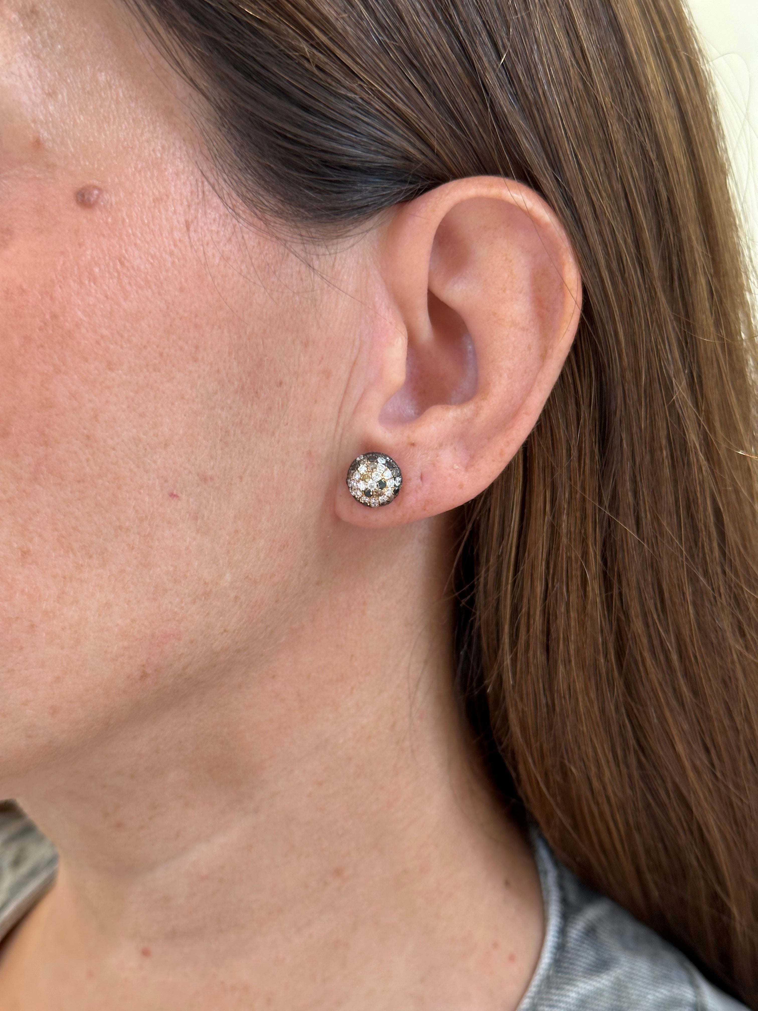 MULTI-COLOR DIAMOND STUDS