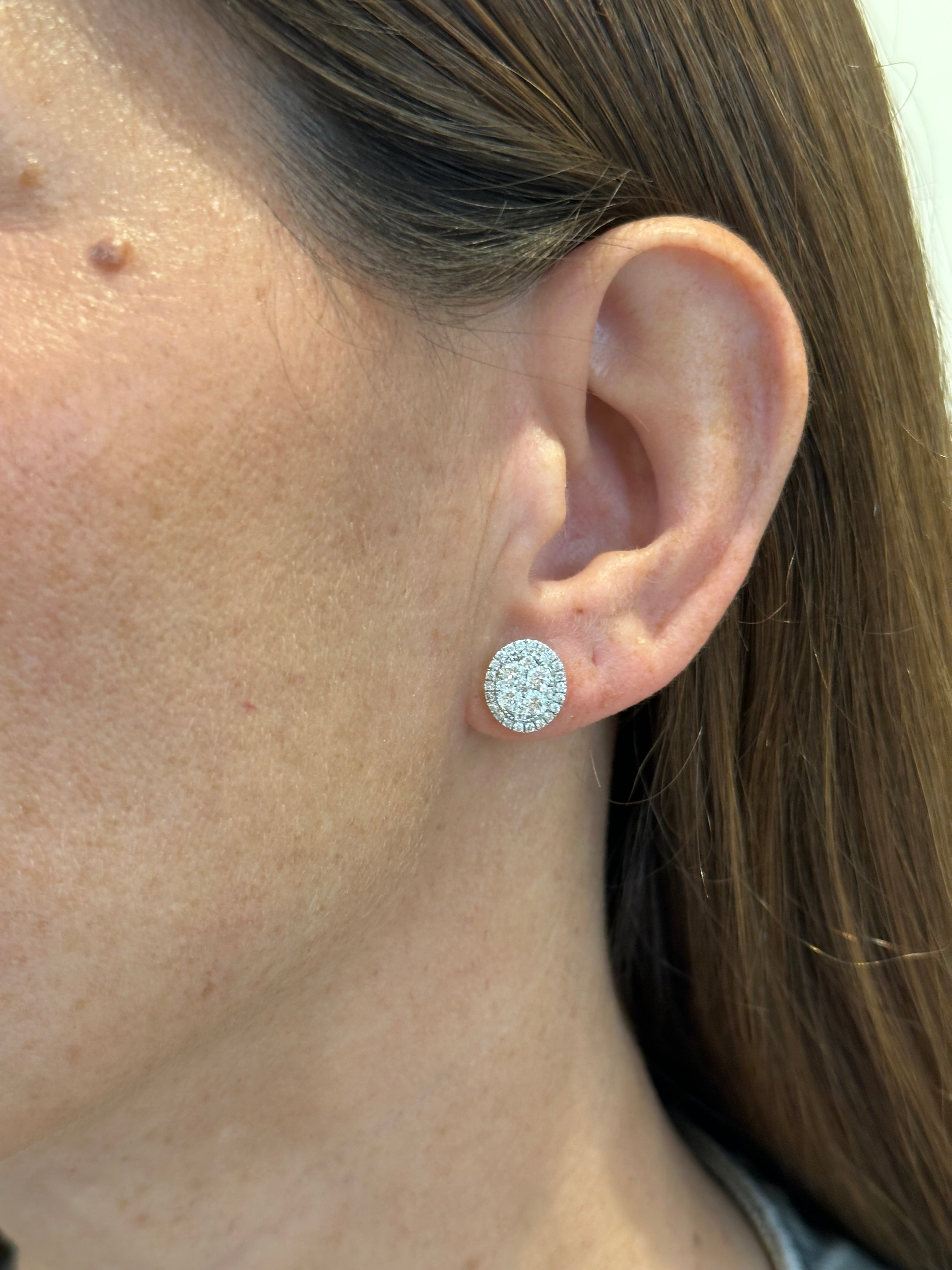 OVAL DIAMOND STUDS