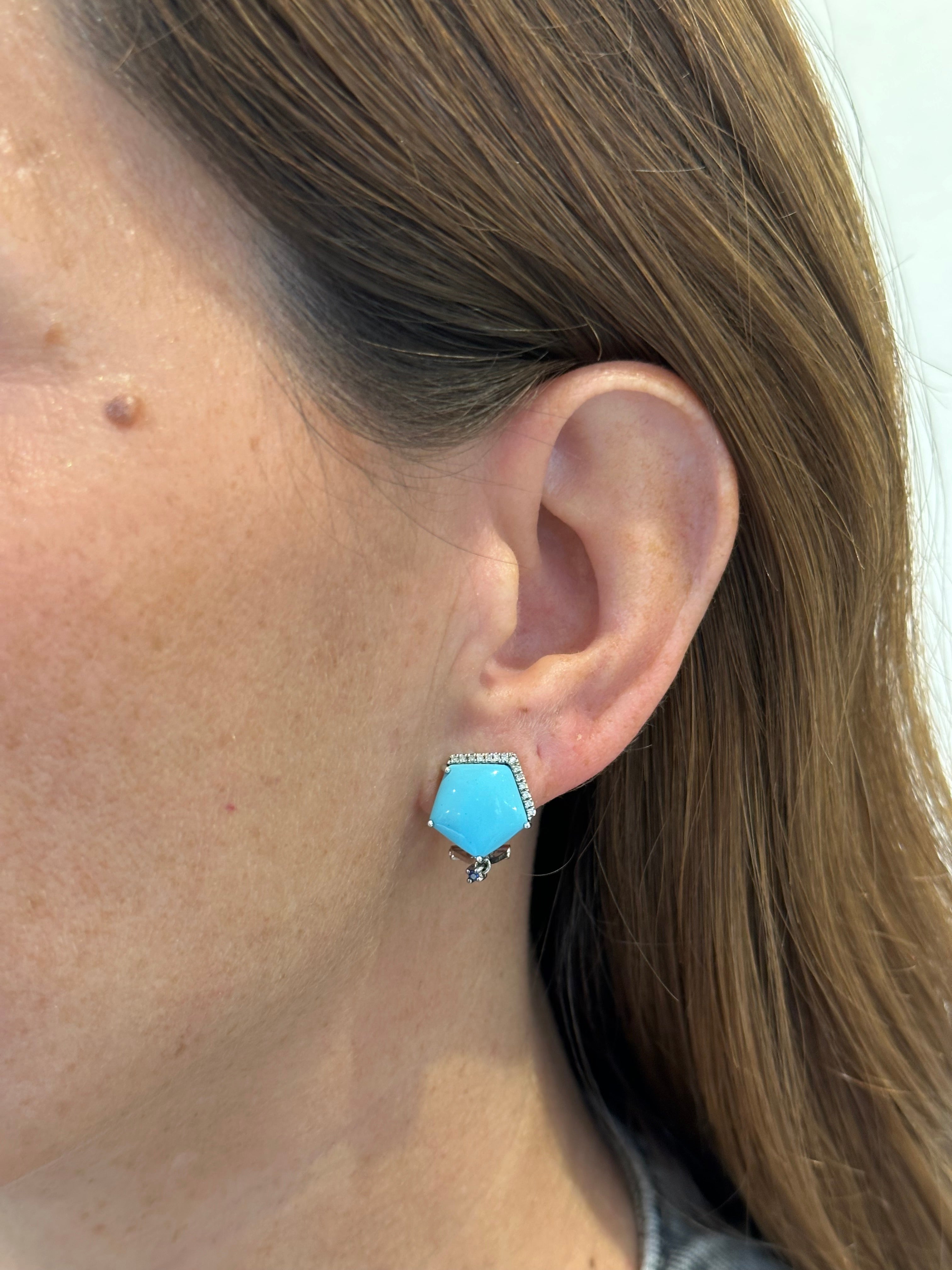 OMEGA TURQUOISE EARRINGS