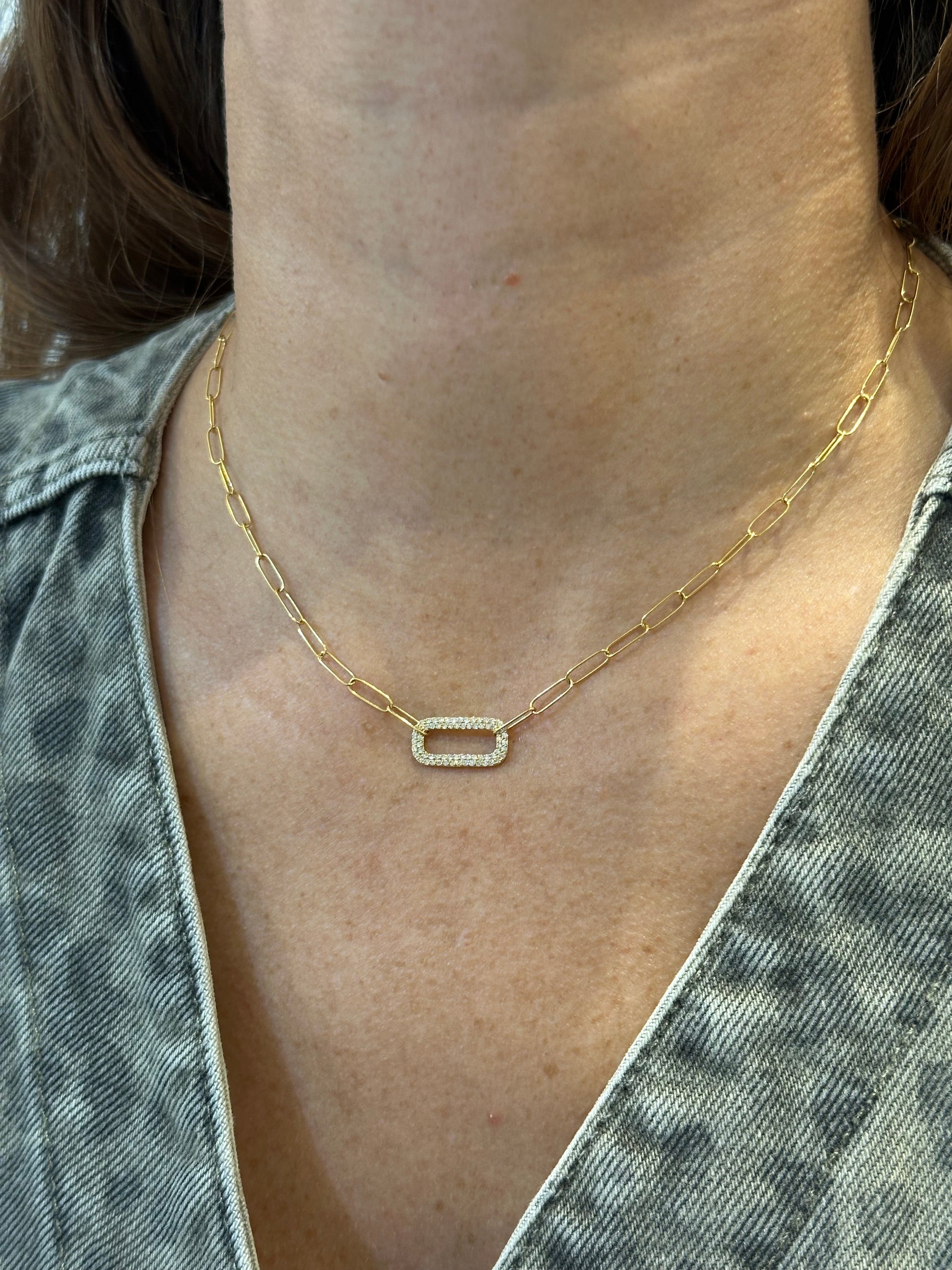 DIAMOND SINGLE CHAIN ADJUSTABLE NECKLACE