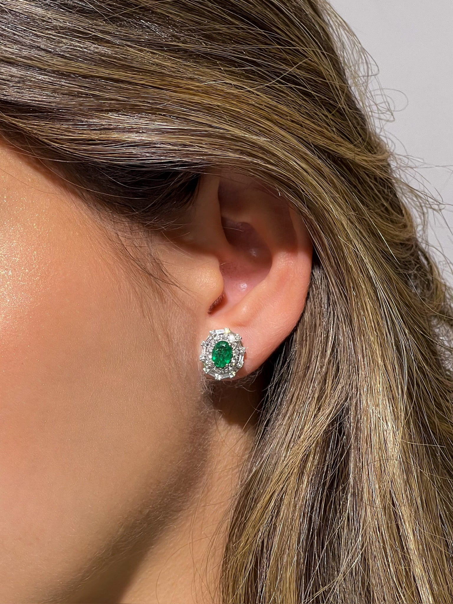 EMERALD COMBINATION STUDS