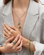 DOUBLE DROP EMERALD NECKLACE