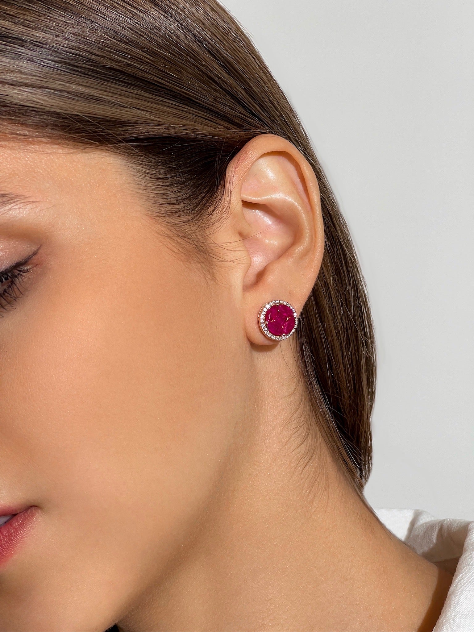 RUBY CLUSTER STUDS