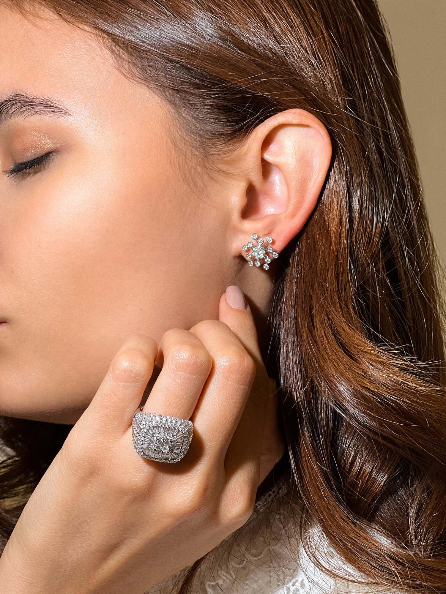 STELLAR FLARE DIAMOND EARRINGS