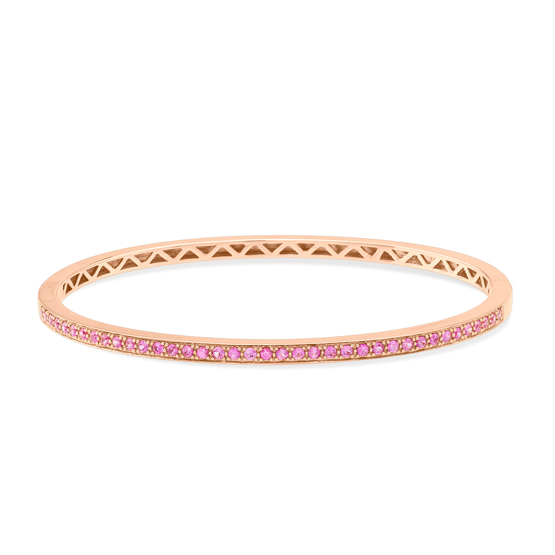 LINE BANGLE PINK SAPPHIRES