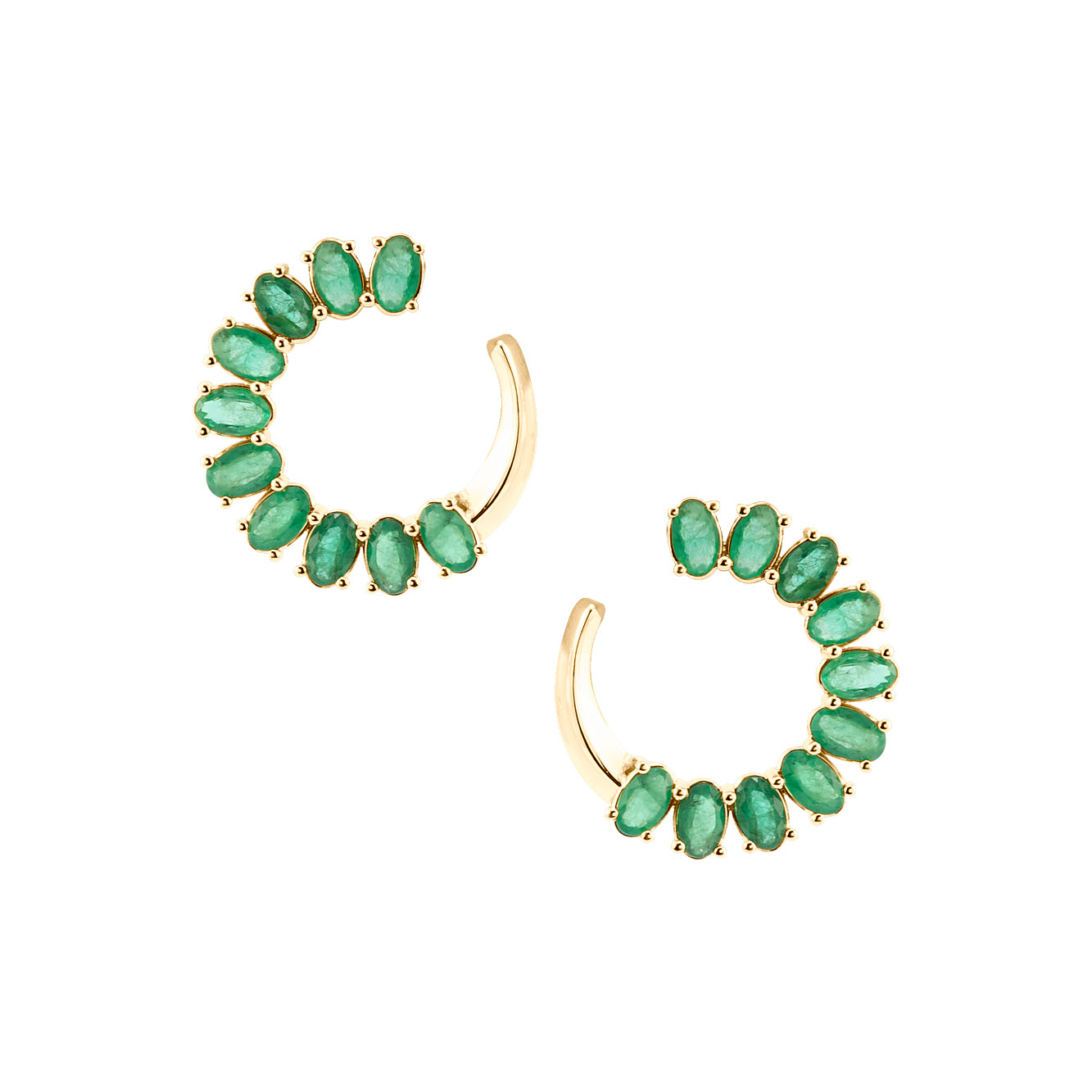 EMERALD FRONT-BACK EARRINGS