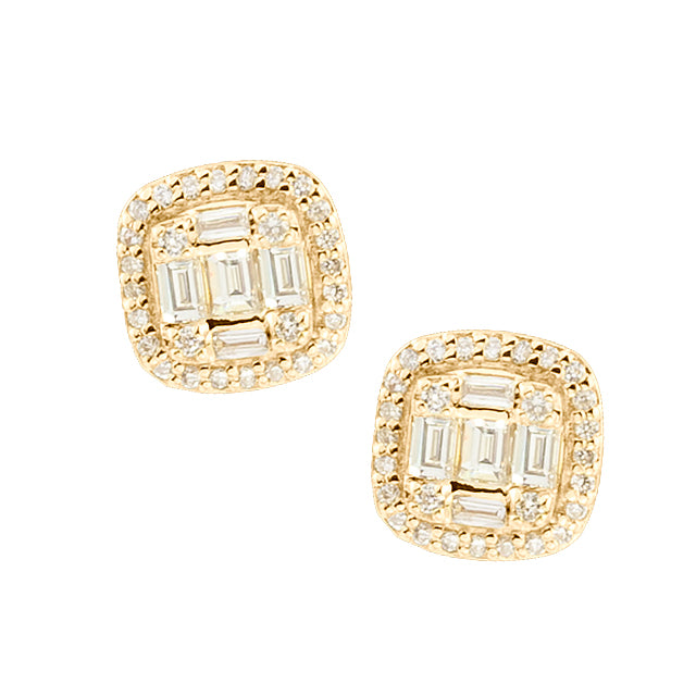 DIAMOND SQUARE STUDS