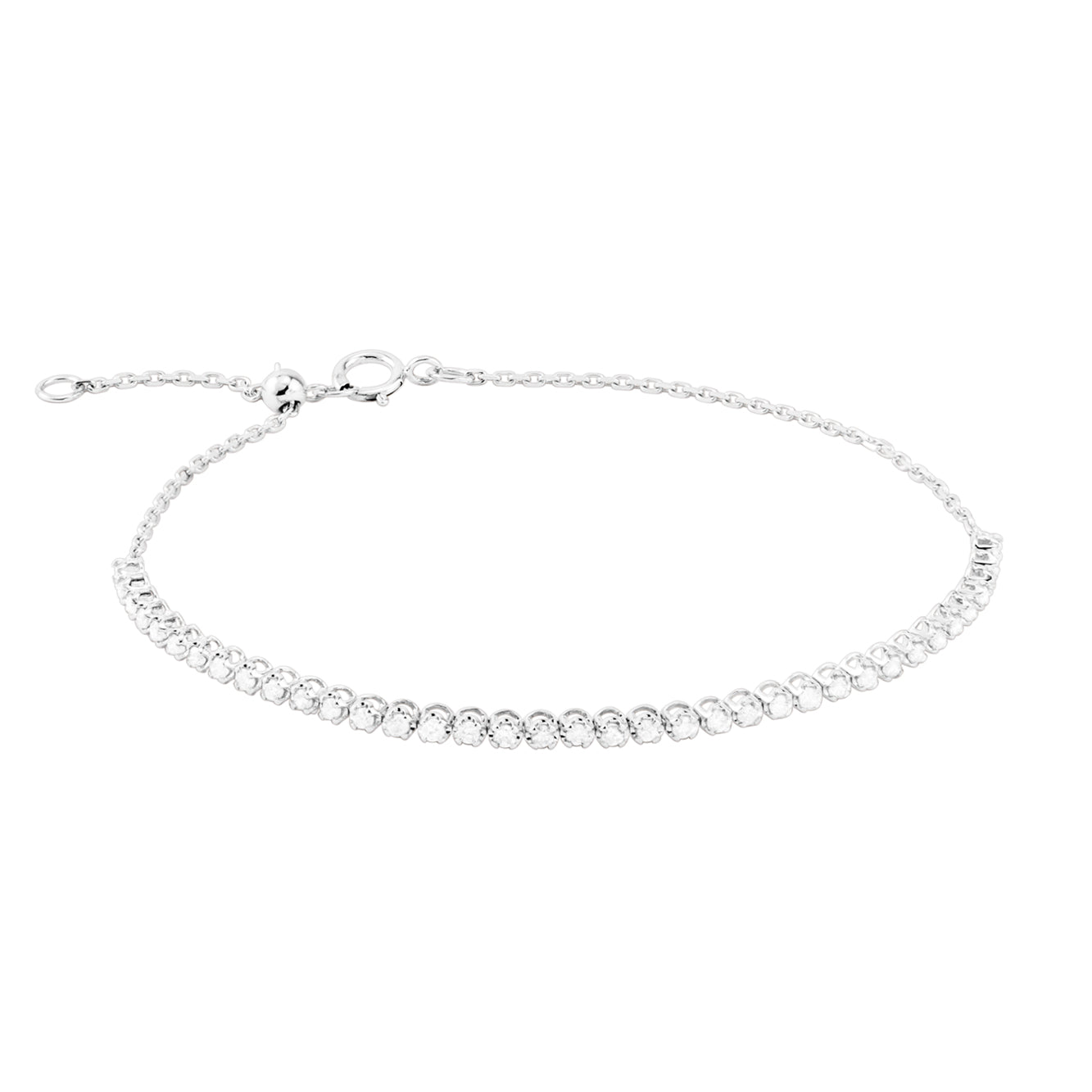 DIAMOND SLIDER TENNIS BRACELET.